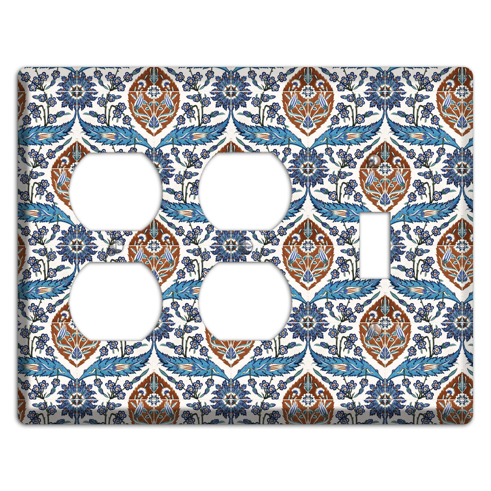 Ornate Feather Tile 2 Duplex / Toggle Wallplate
