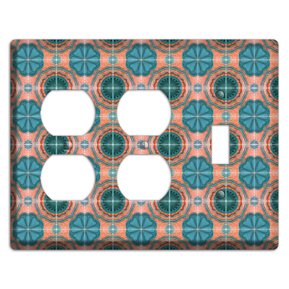 Tavira Tiles 3 2 Duplex / Toggle Wallplate
