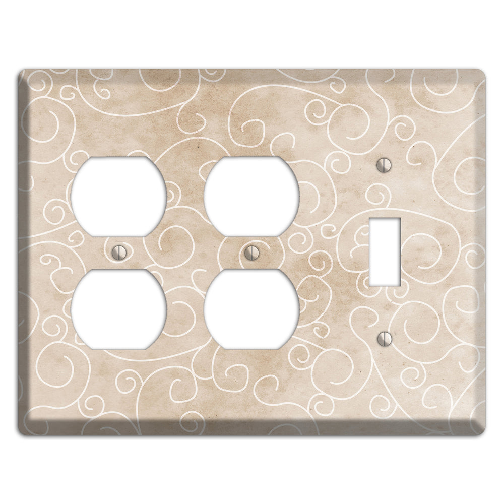 Wafer Neutral Texture 2 Duplex / Toggle Wallplate