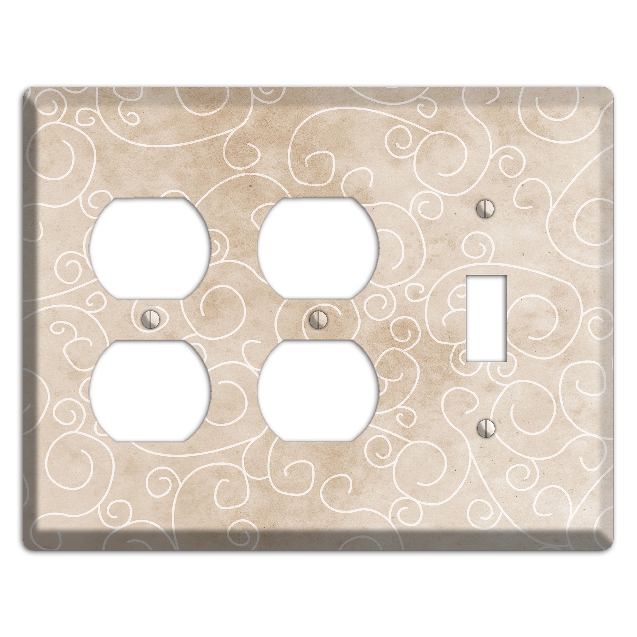 Wafer Neutral Texture 2 Duplex / Toggle Wallplate