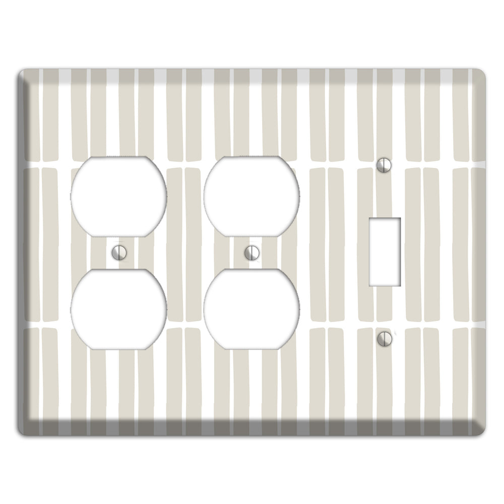 Simple Scandanavian Style FF 2 Duplex / Toggle Wallplate