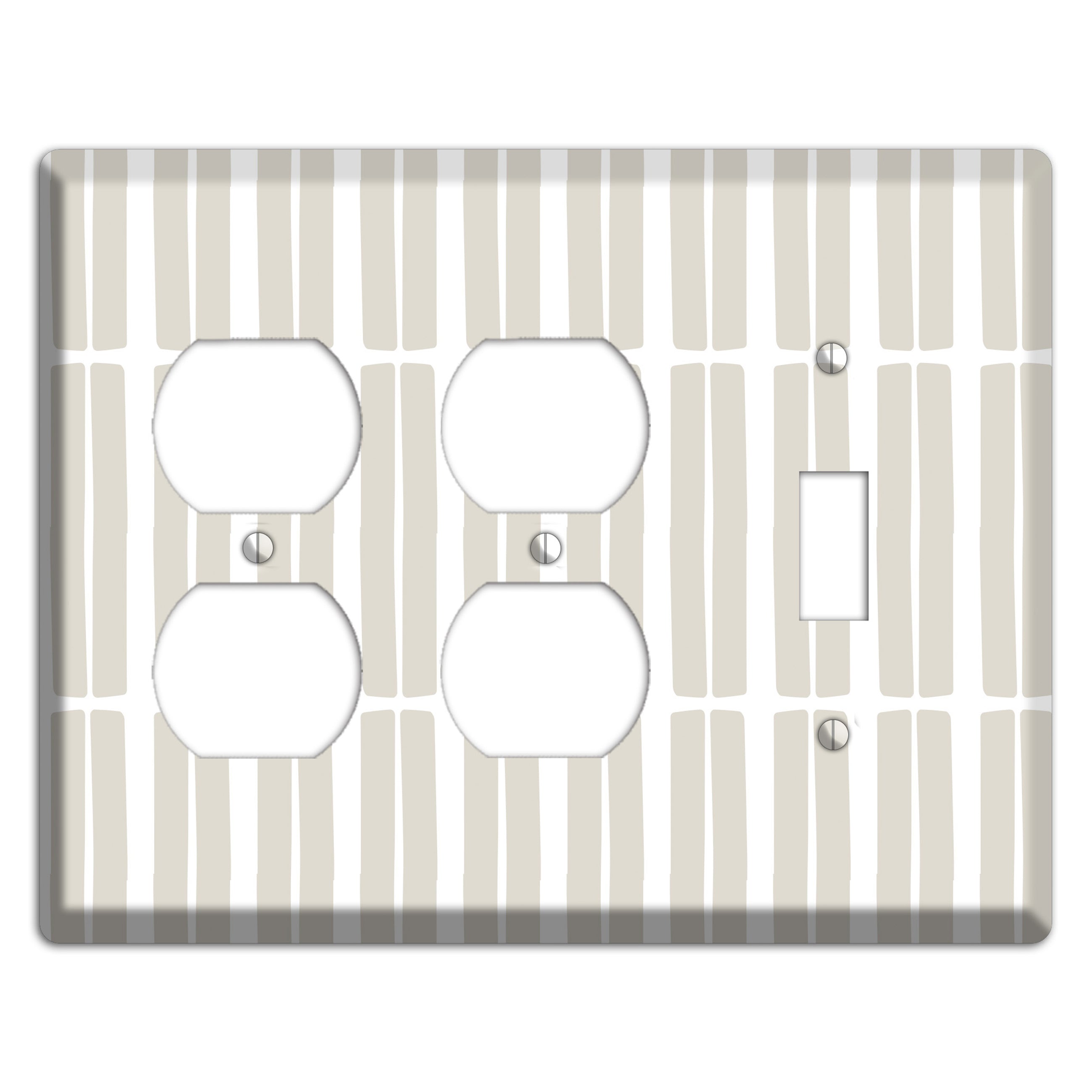 Simple Scandanavian Style FF 2 Duplex / Toggle Wallplate