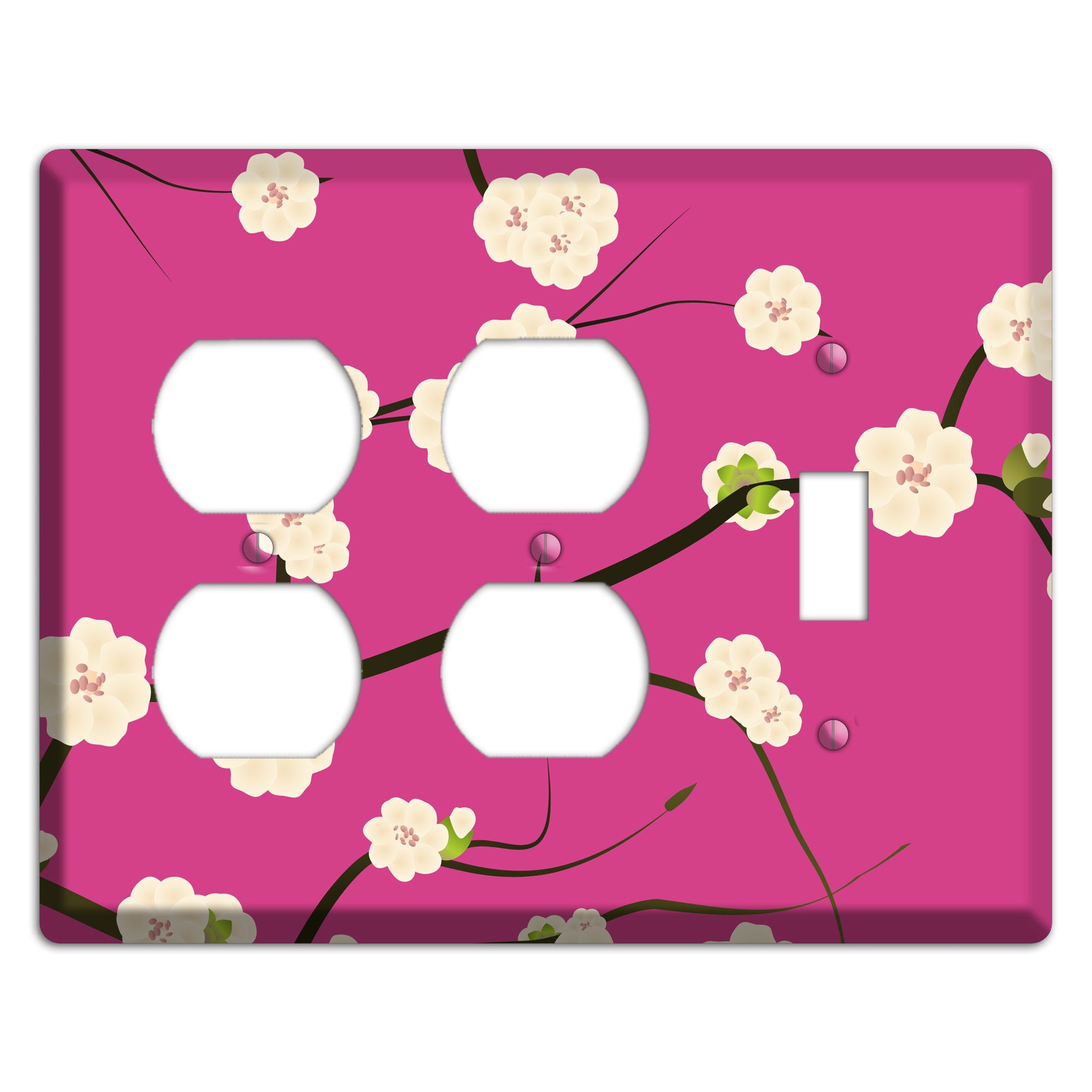 Pink Cherry Blossoms 2 Duplex / Toggle Wallplate