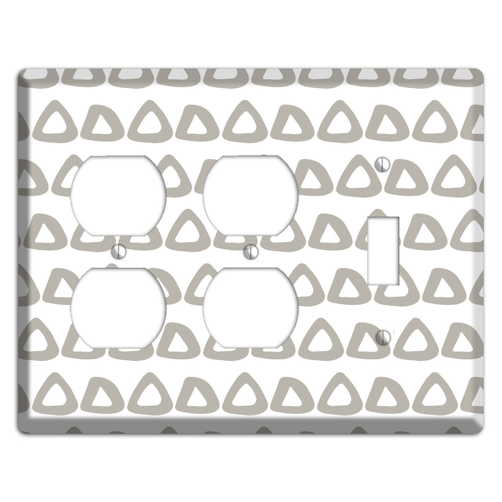 Simple Scandanavian Style H 2 Duplex / Toggle Wallplate