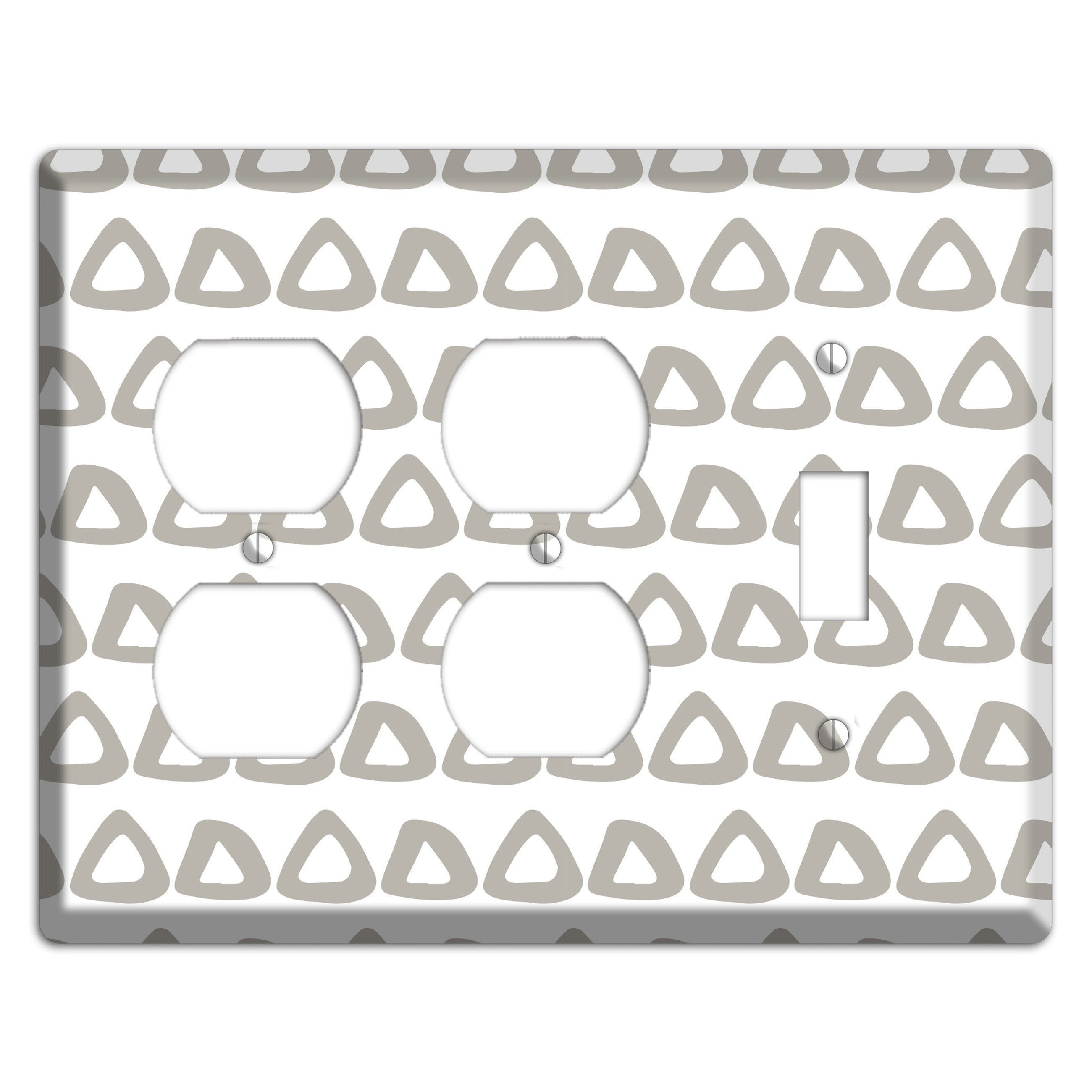 Simple Scandanavian Style H 2 Duplex / Toggle Wallplate