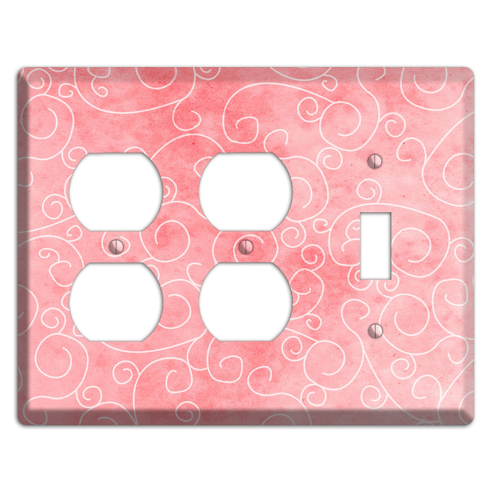 Azalea Soft Coral 2 Duplex / Toggle Wallplate