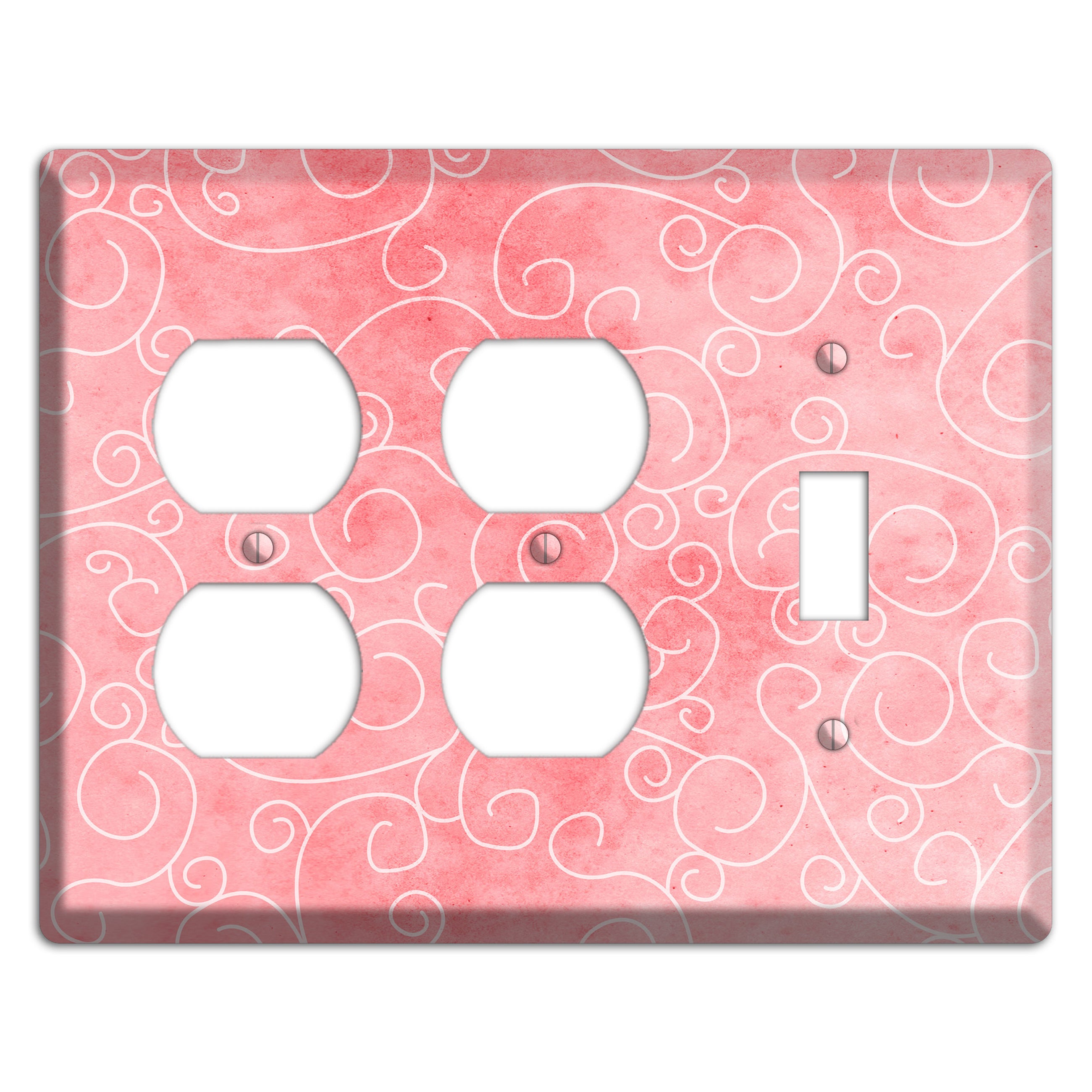 Azalea Soft Coral 2 Duplex / Toggle Wallplate