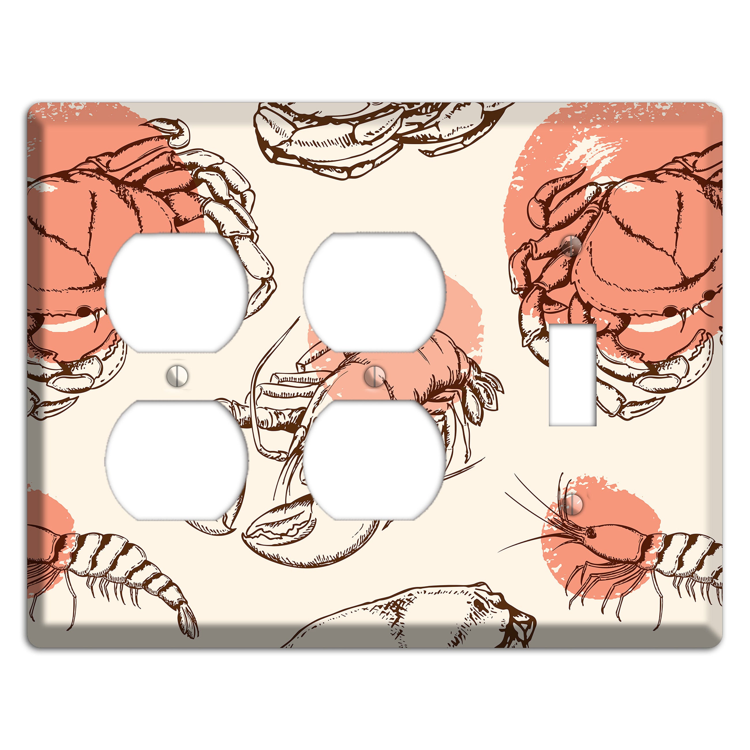 Red Crab 2 Duplex / Toggle Wallplate