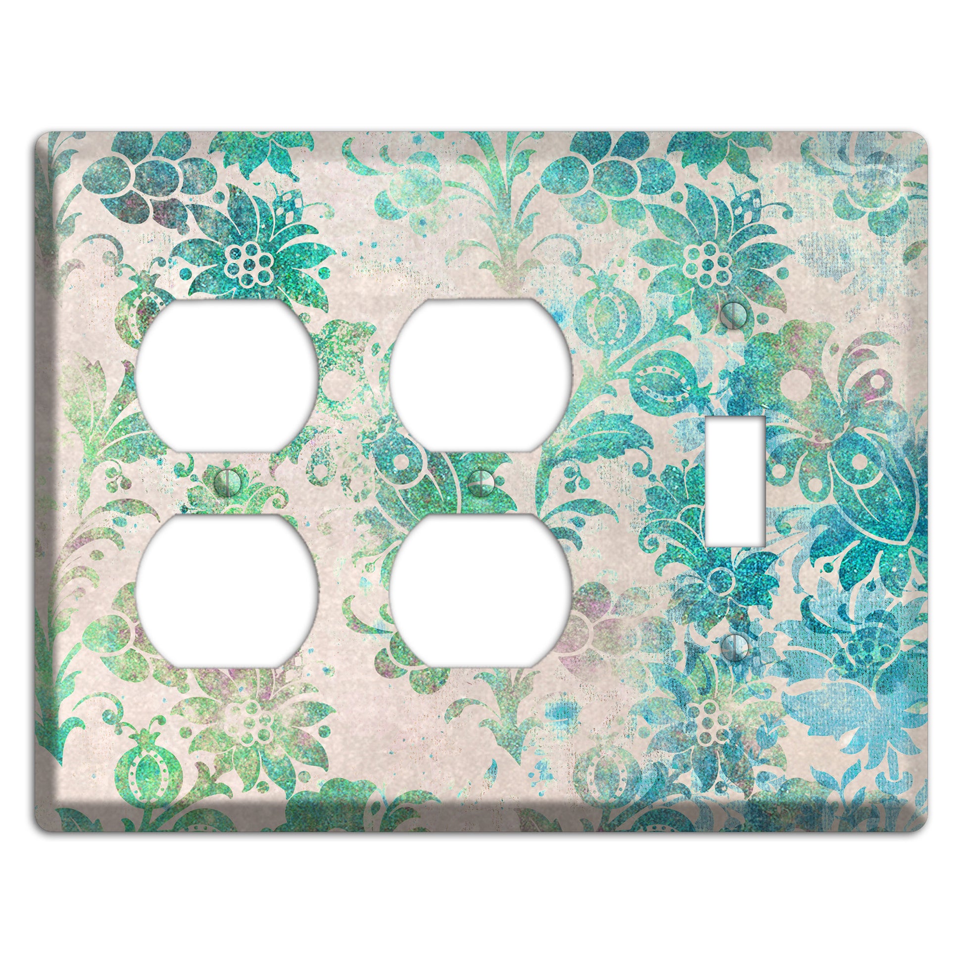 Acapulco Whimsical Damask 2 Duplex / Toggle Wallplate