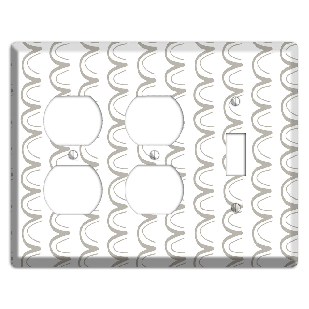 Simple Scandanavian Style T 2 Duplex / Toggle Wallplate