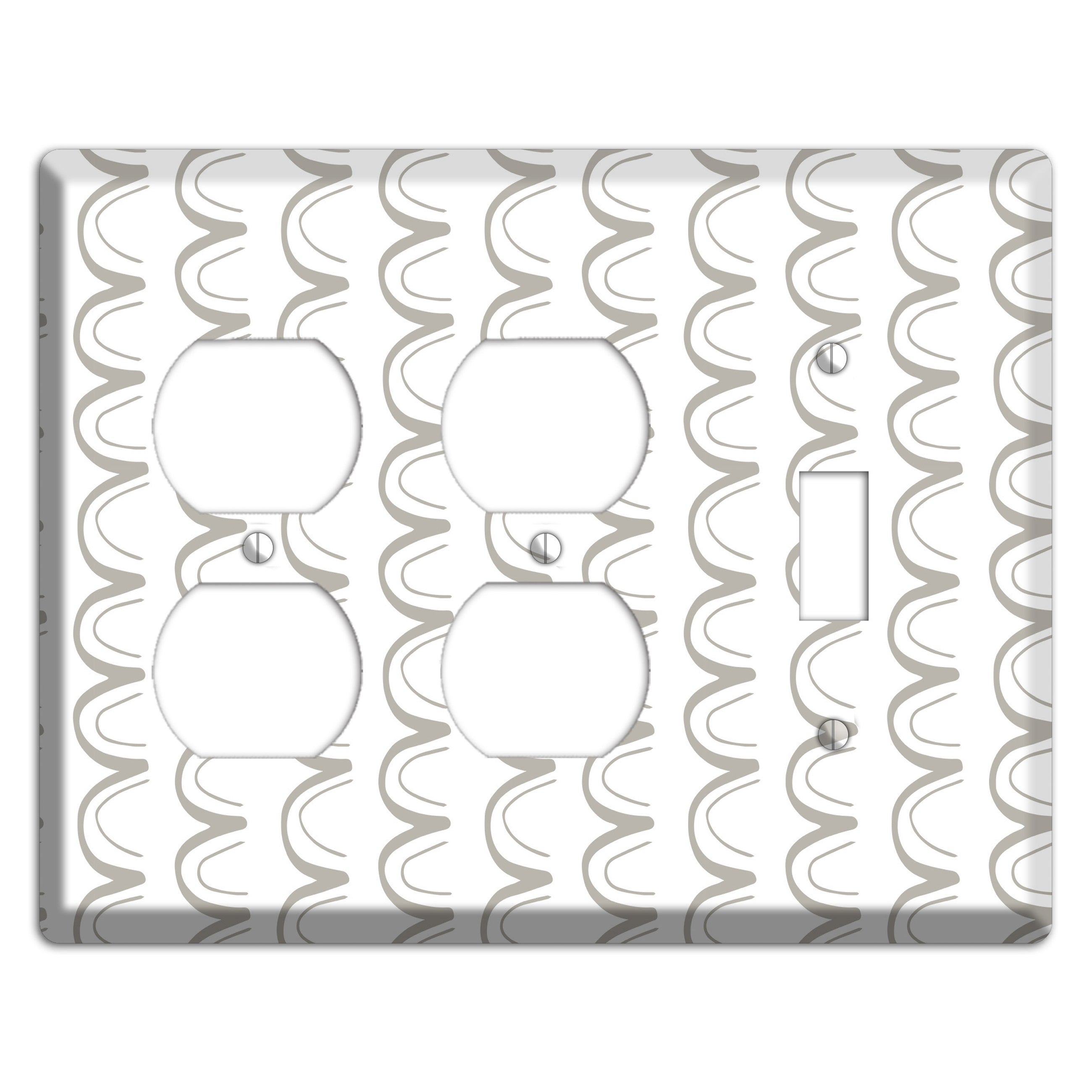 Simple Scandanavian Style T 2 Duplex / Toggle Wallplate