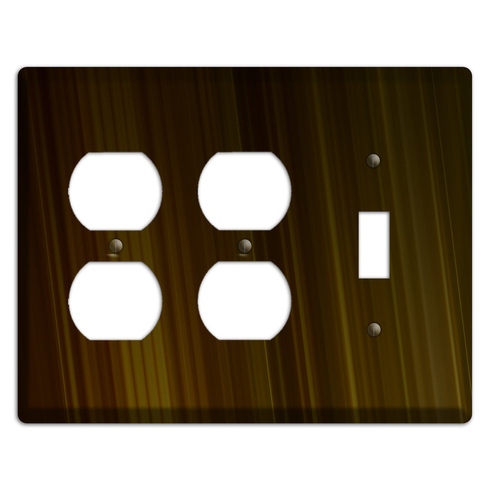 Brown Ray of Light 2 Duplex / Toggle Wallplate