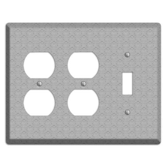 Light Grey Cartouche 2 Duplex / Toggle Wallplate