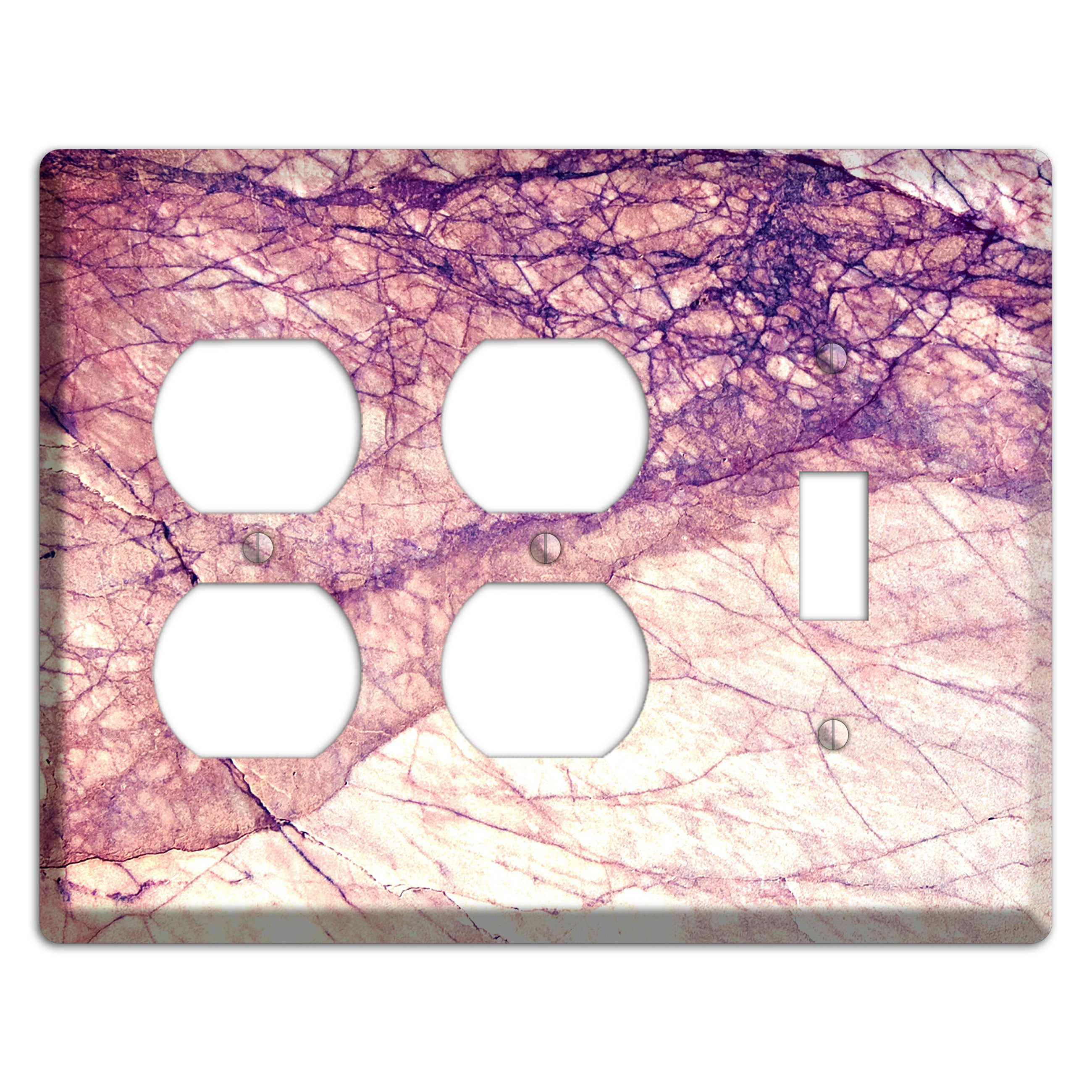 Cavern Pink Marble 2 Duplex / Toggle Wallplate