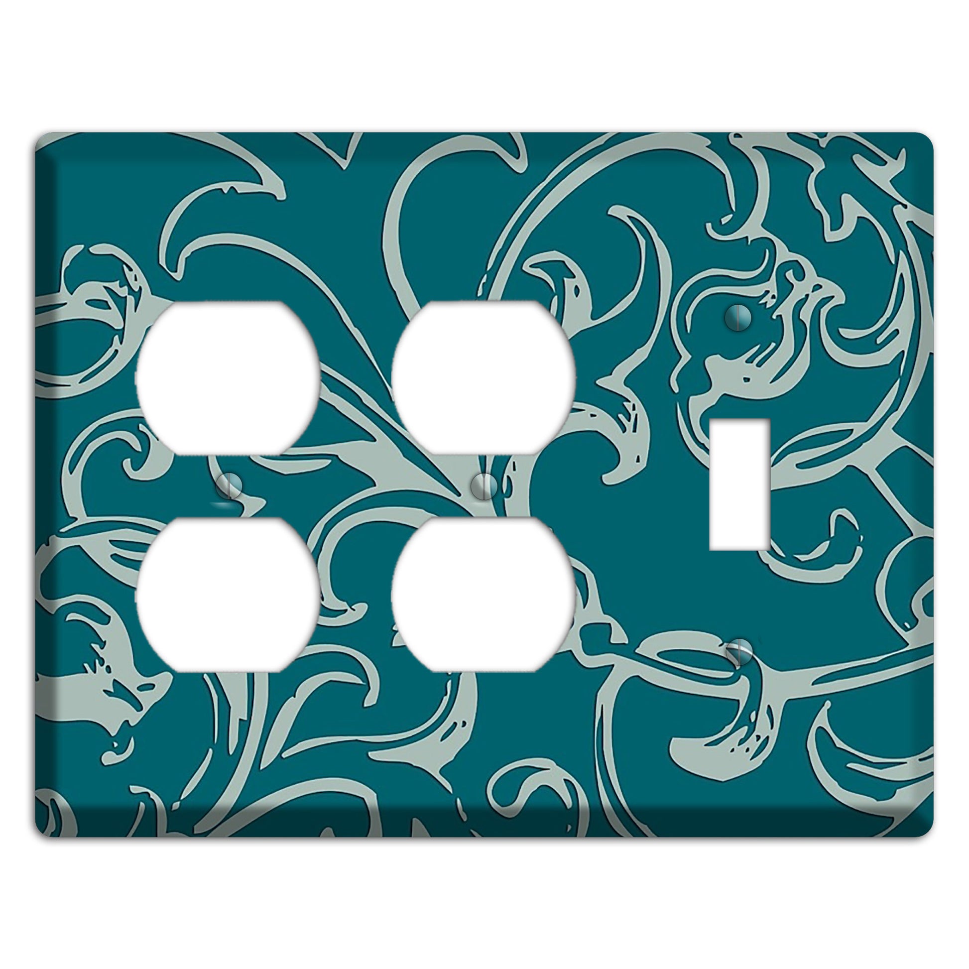 Victorian Teal 2 Duplex / Toggle Wallplate