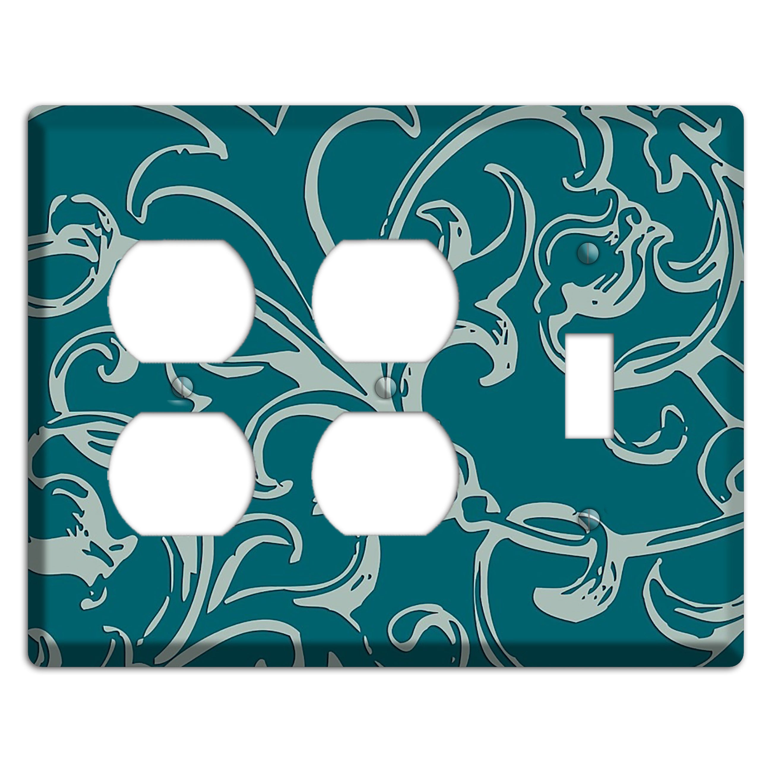 Victorian Teal 2 Duplex / Toggle Wallplate
