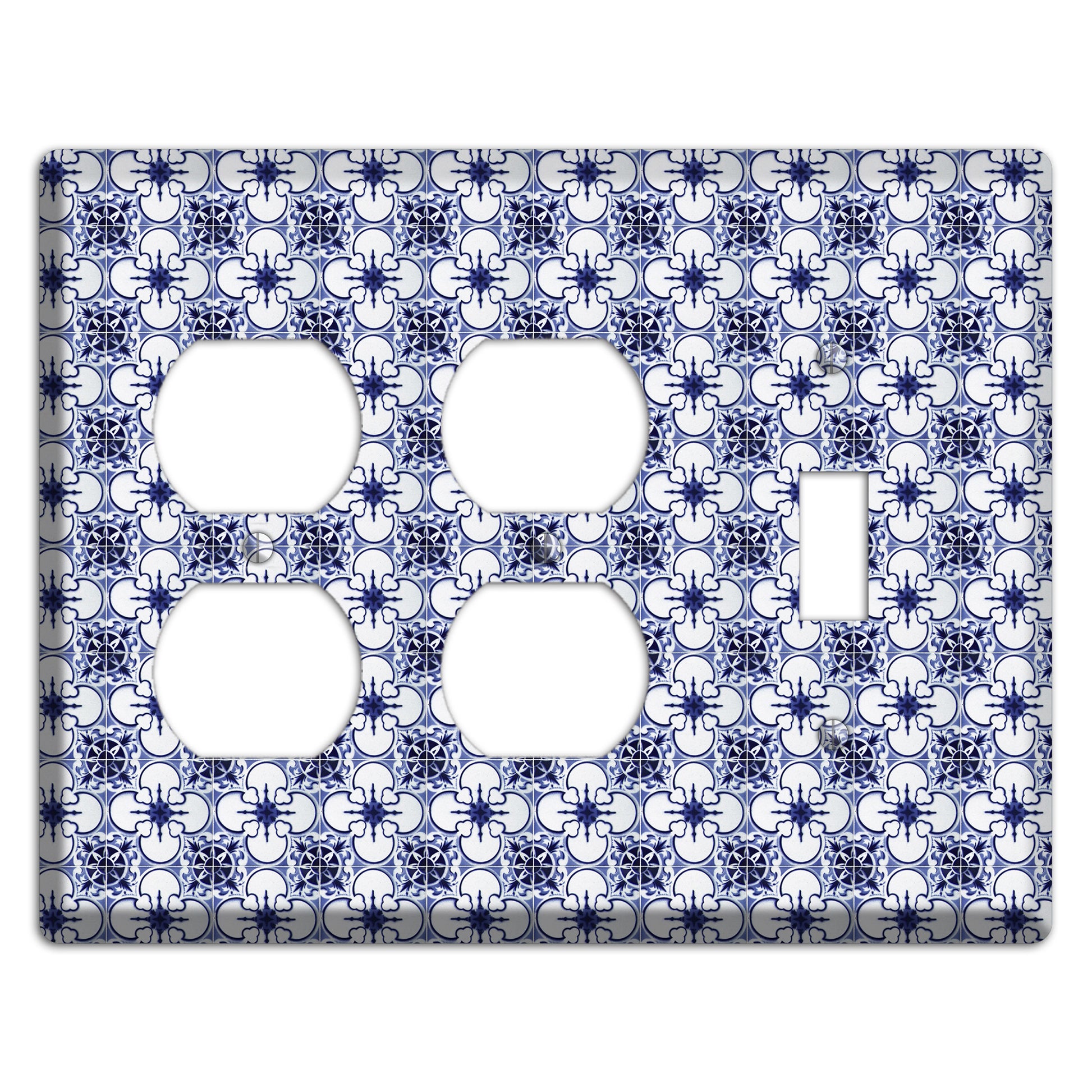 Tavira Tiles 9 2 Duplex / Toggle Wallplate