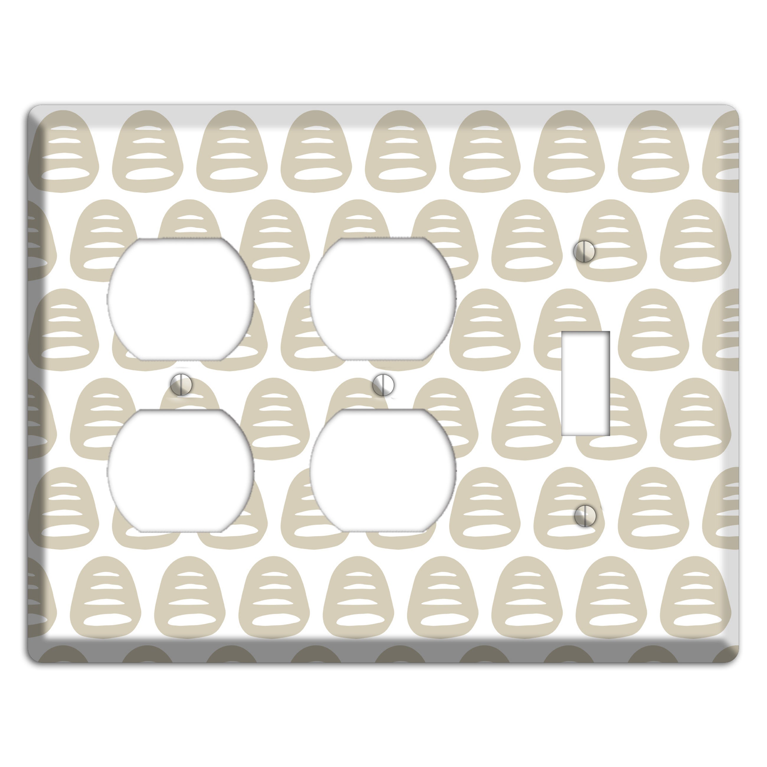 Simple Scandanavian Style II 2 Duplex / Toggle Wallplate