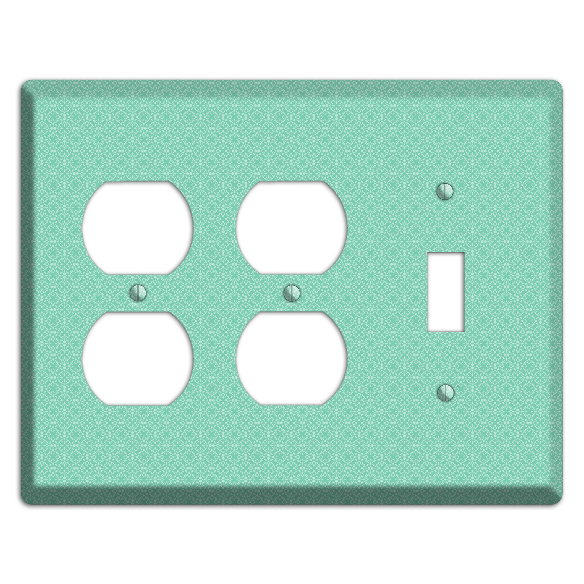 Aqua Calico Cartouche 2 Duplex / Toggle Wallplate