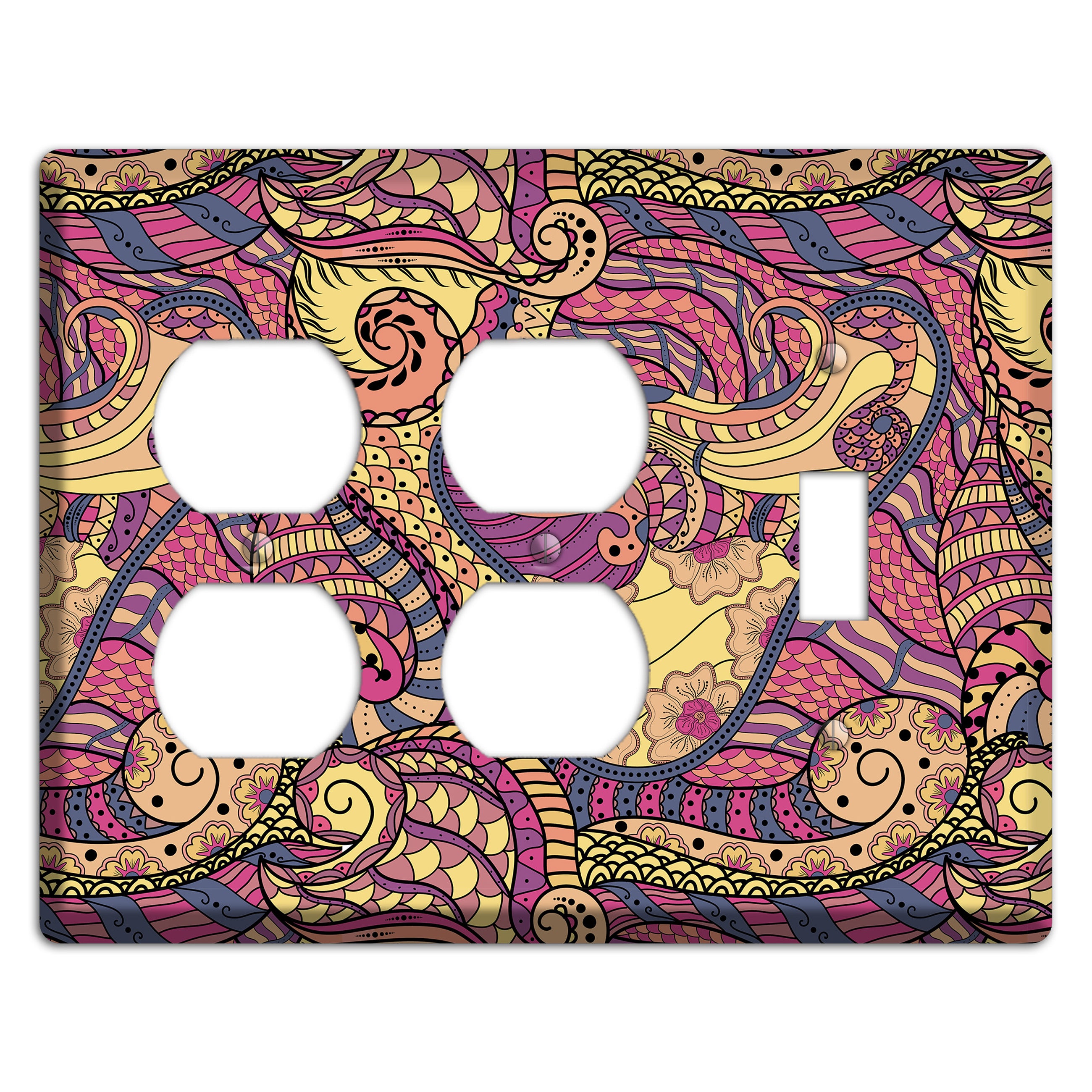 Retro Flourish 2 2 Duplex / Toggle Wallplate
