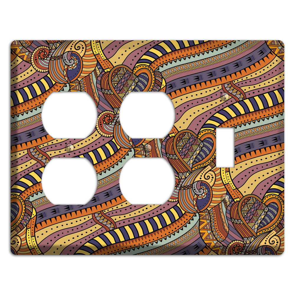 Retro Flourish 7 2 Duplex / Toggle Wallplate
