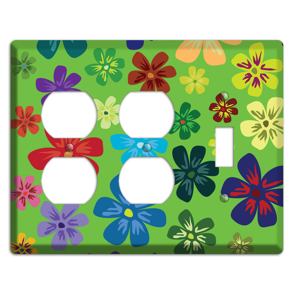 Orange Flowers 2 Duplex / Toggle Wallplate