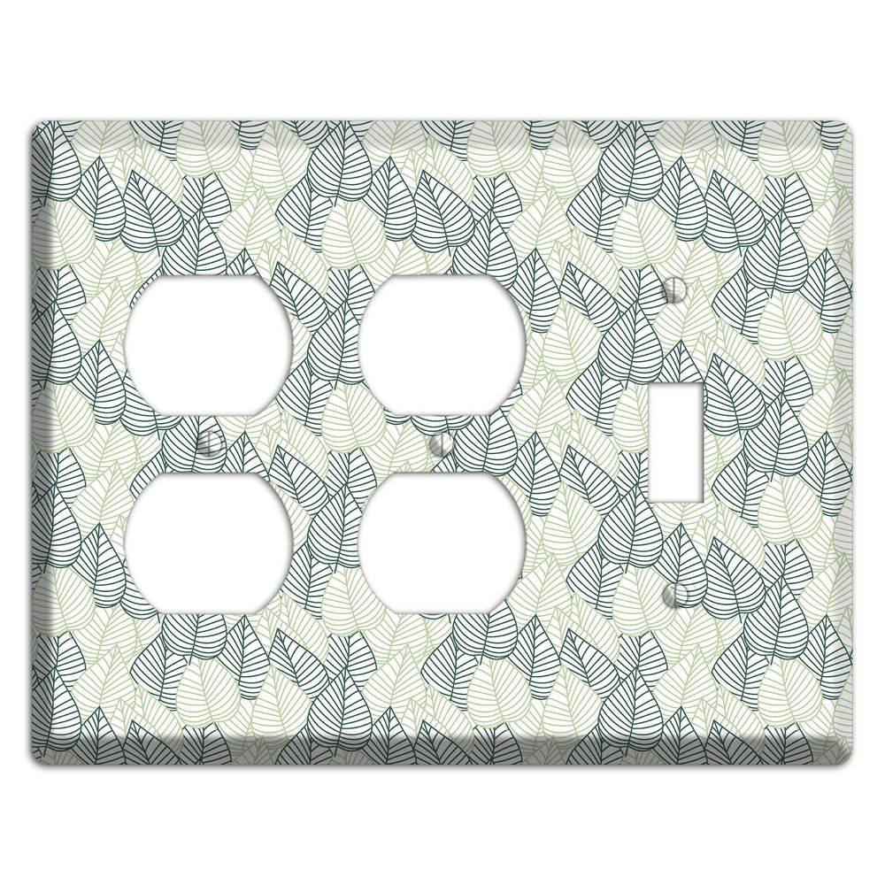 Leaves Style N 2 Duplex / Toggle Wallplate