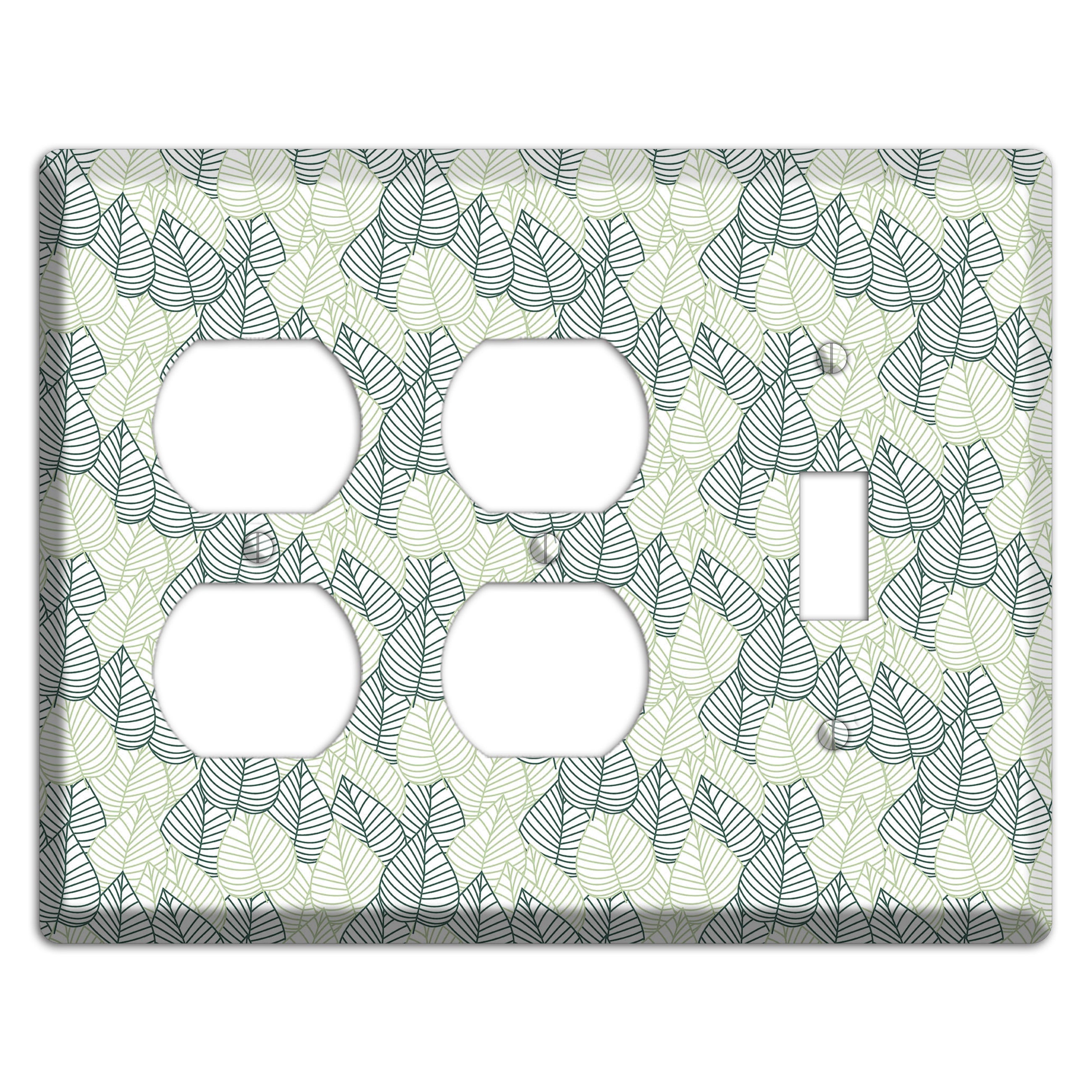 Leaves Style N 2 Duplex / Toggle Wallplate