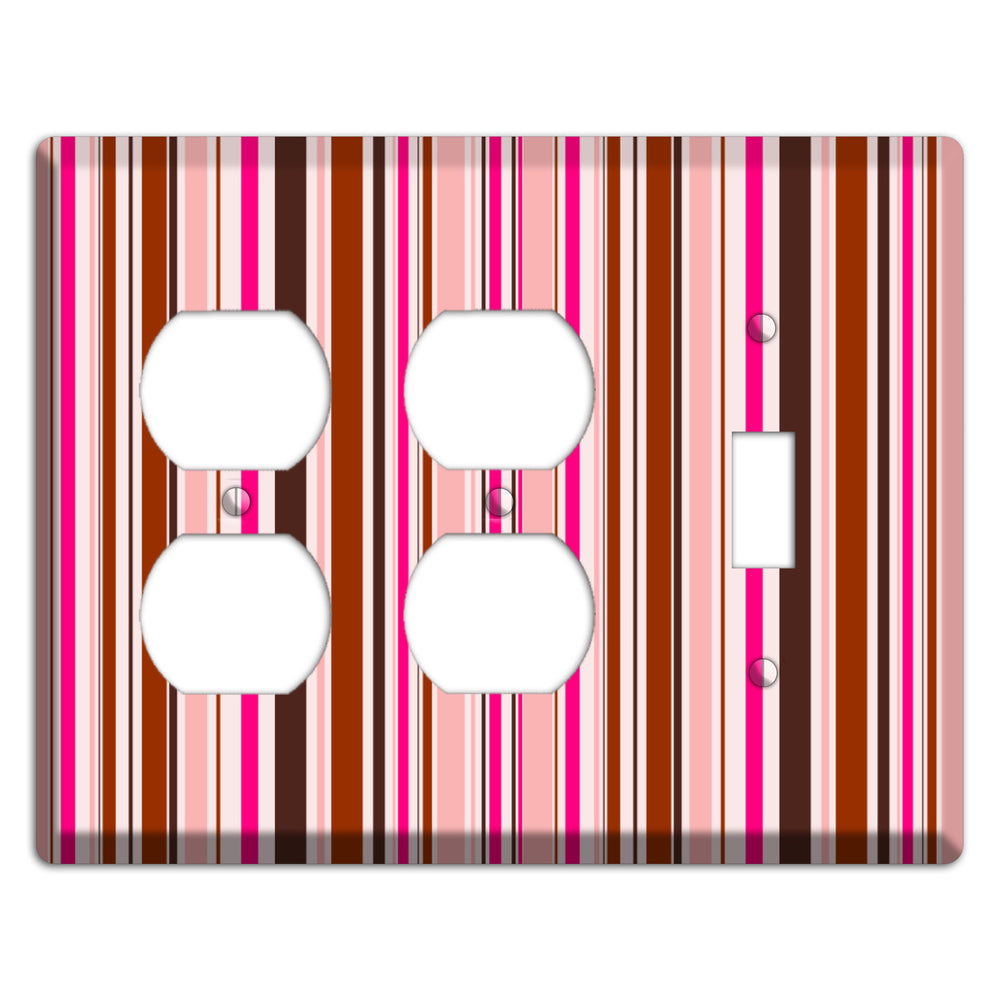 Pink Stripes 2 Duplex / Toggle Wallplate
