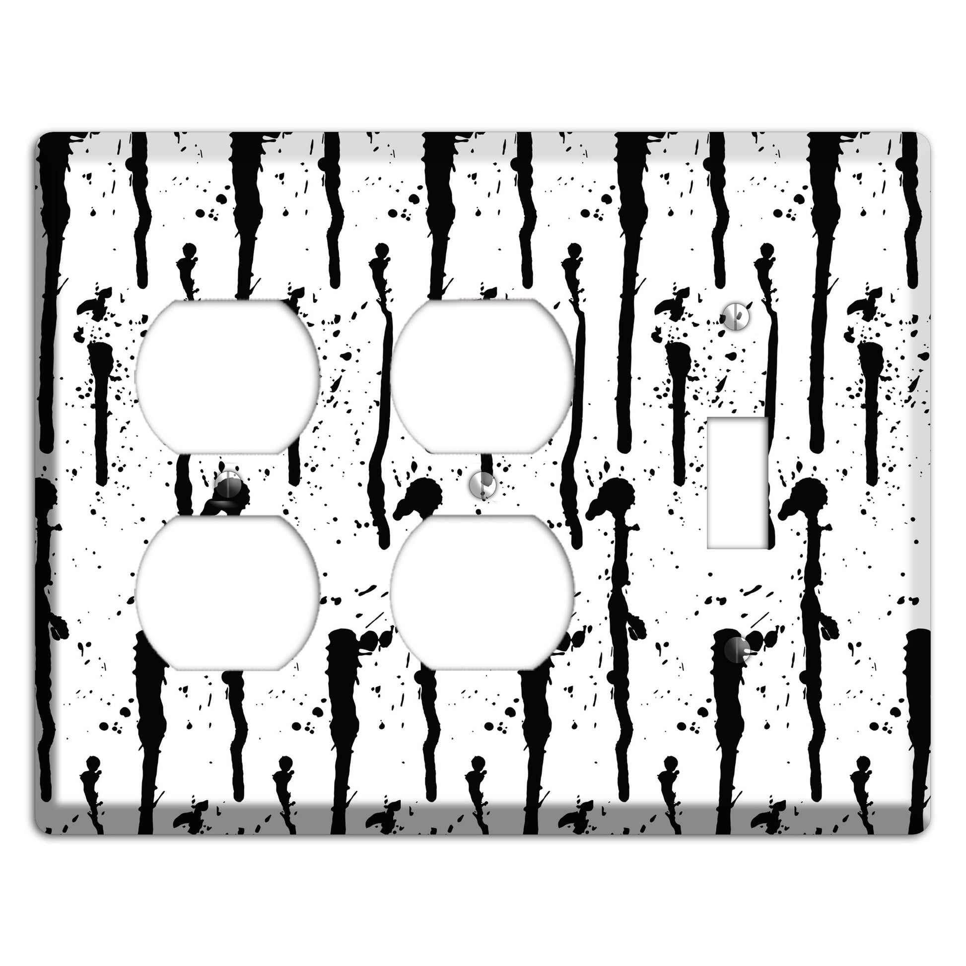 Ink Drips 9 2 Duplex / Toggle Wallplate