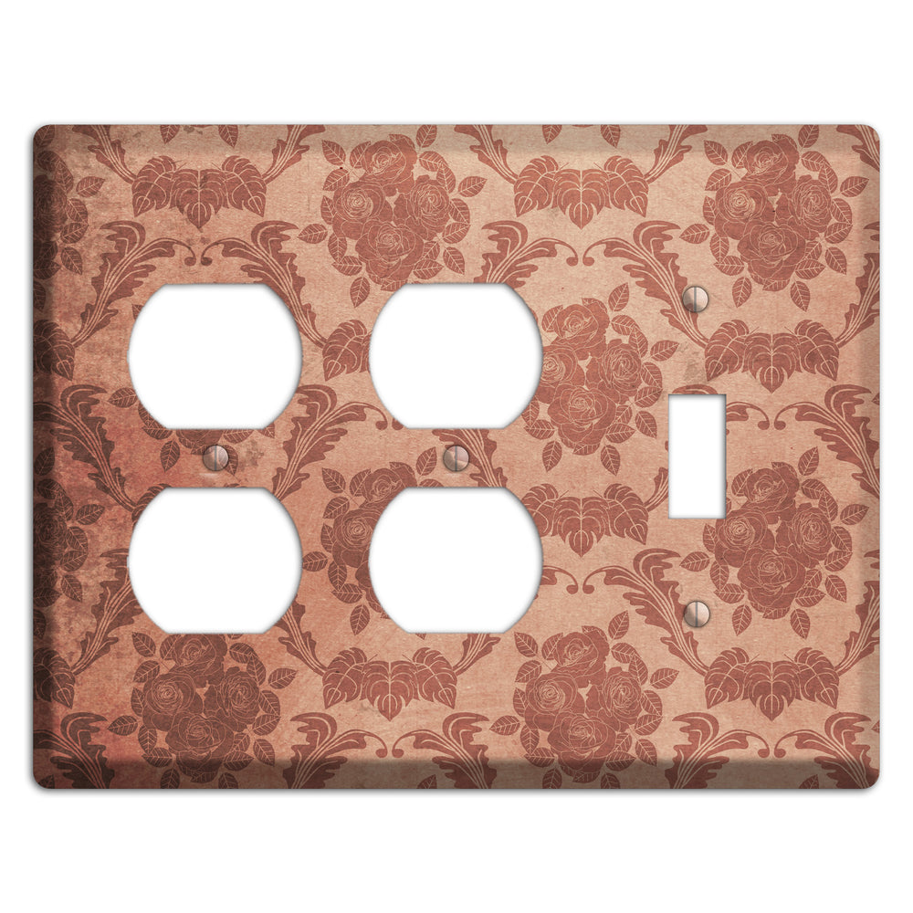 Old Rose Vintage Rose Damask 2 Duplex / Toggle Wallplate