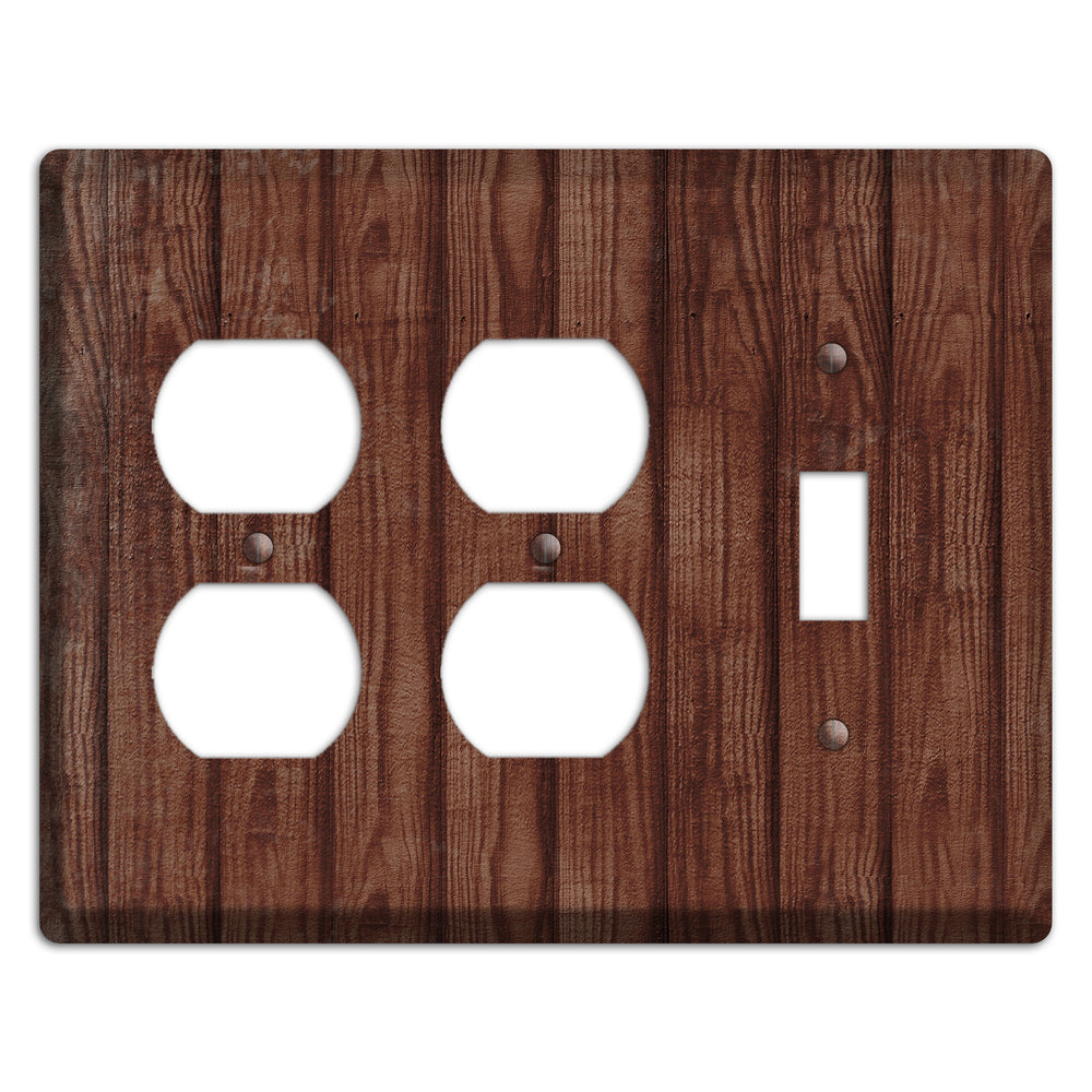 Saddle Weathered Wood 2 Duplex / Toggle Wallplate
