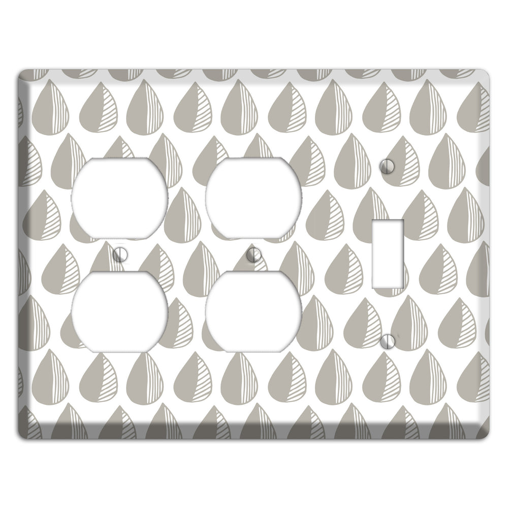 Simple Scandanavian Style MM 2 Duplex / Toggle Wallplate