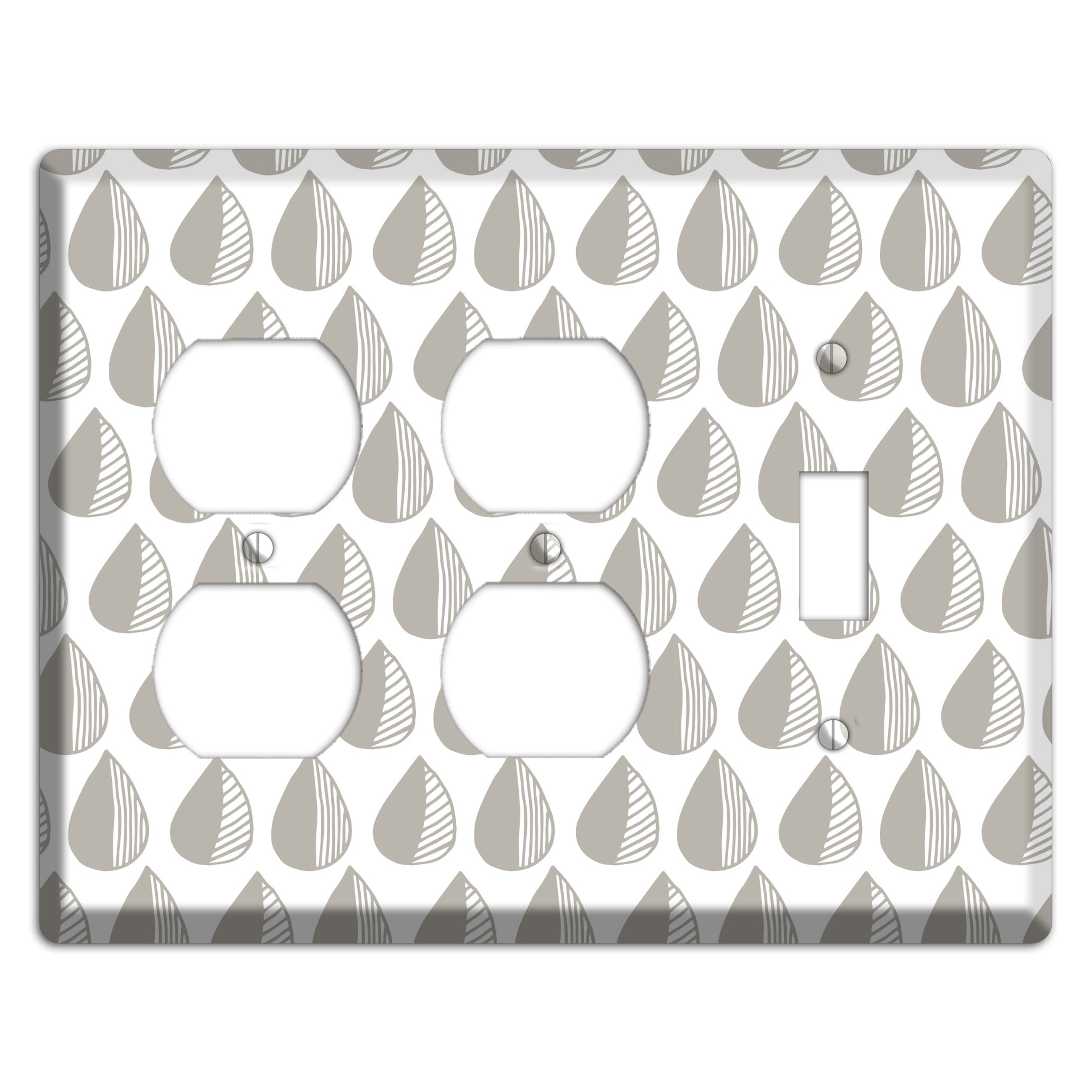 Simple Scandanavian Style MM 2 Duplex / Toggle Wallplate