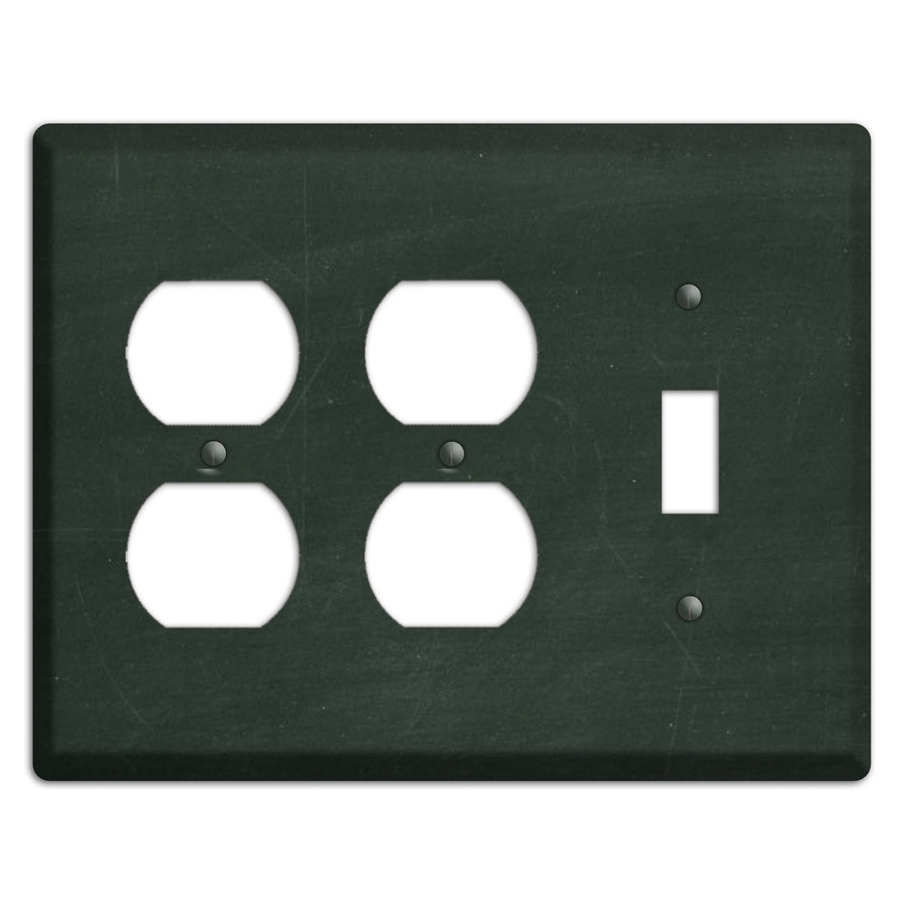 Chalk Black 2 Duplex / Toggle Wallplate