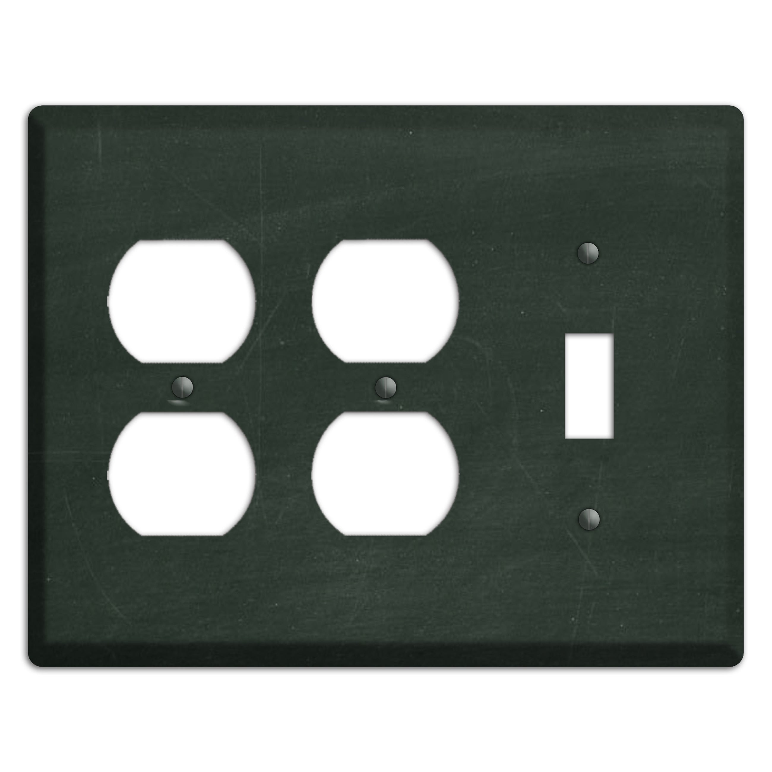 Chalk Black 2 Duplex / Toggle Wallplate