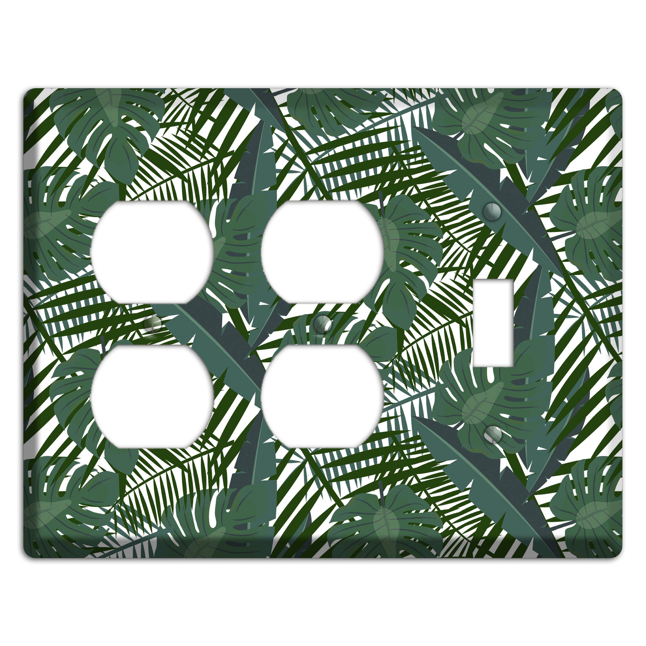 Leaves Style Q 2 Duplex / Toggle Wallplate