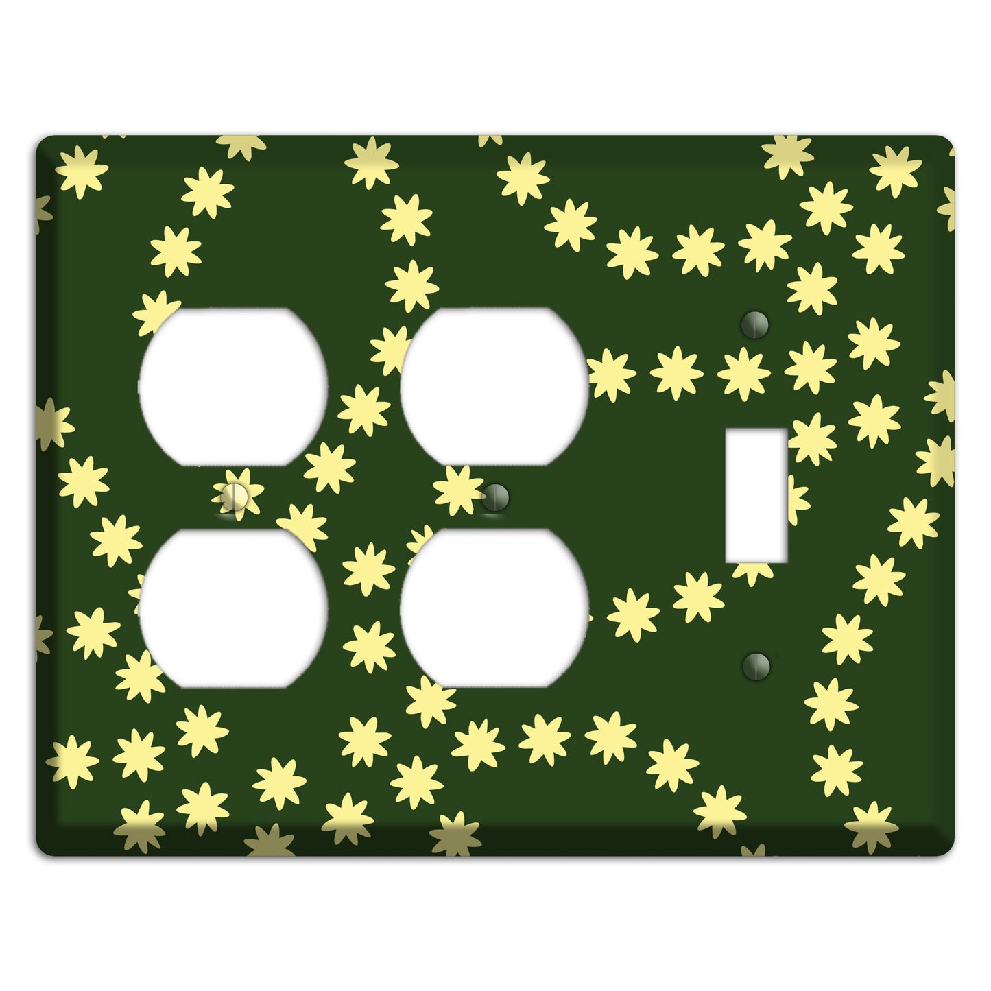 Green with Yellow Constellation 2 Duplex / Toggle Wallplate
