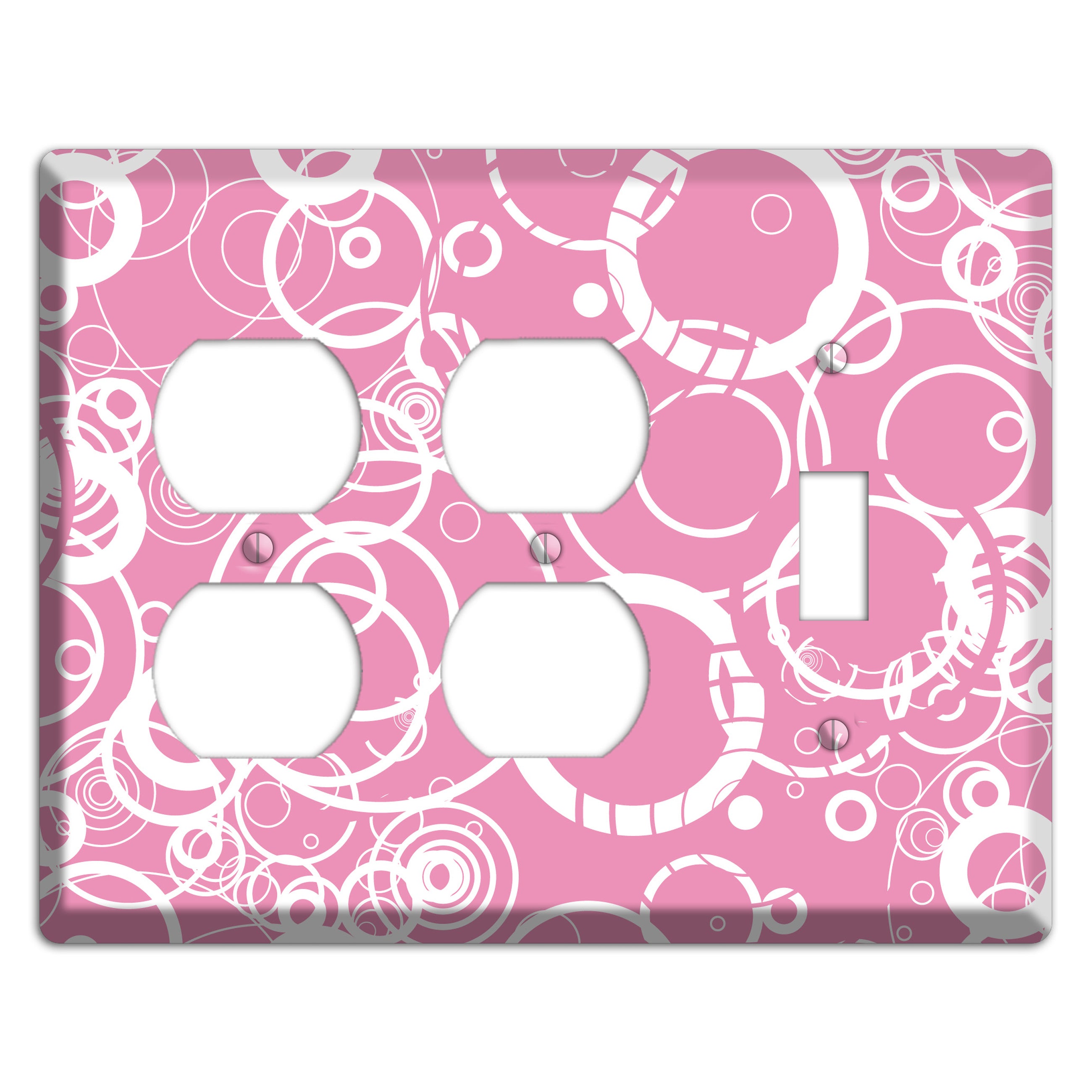 Light Pink Circles 2 Duplex / Toggle Wallplate