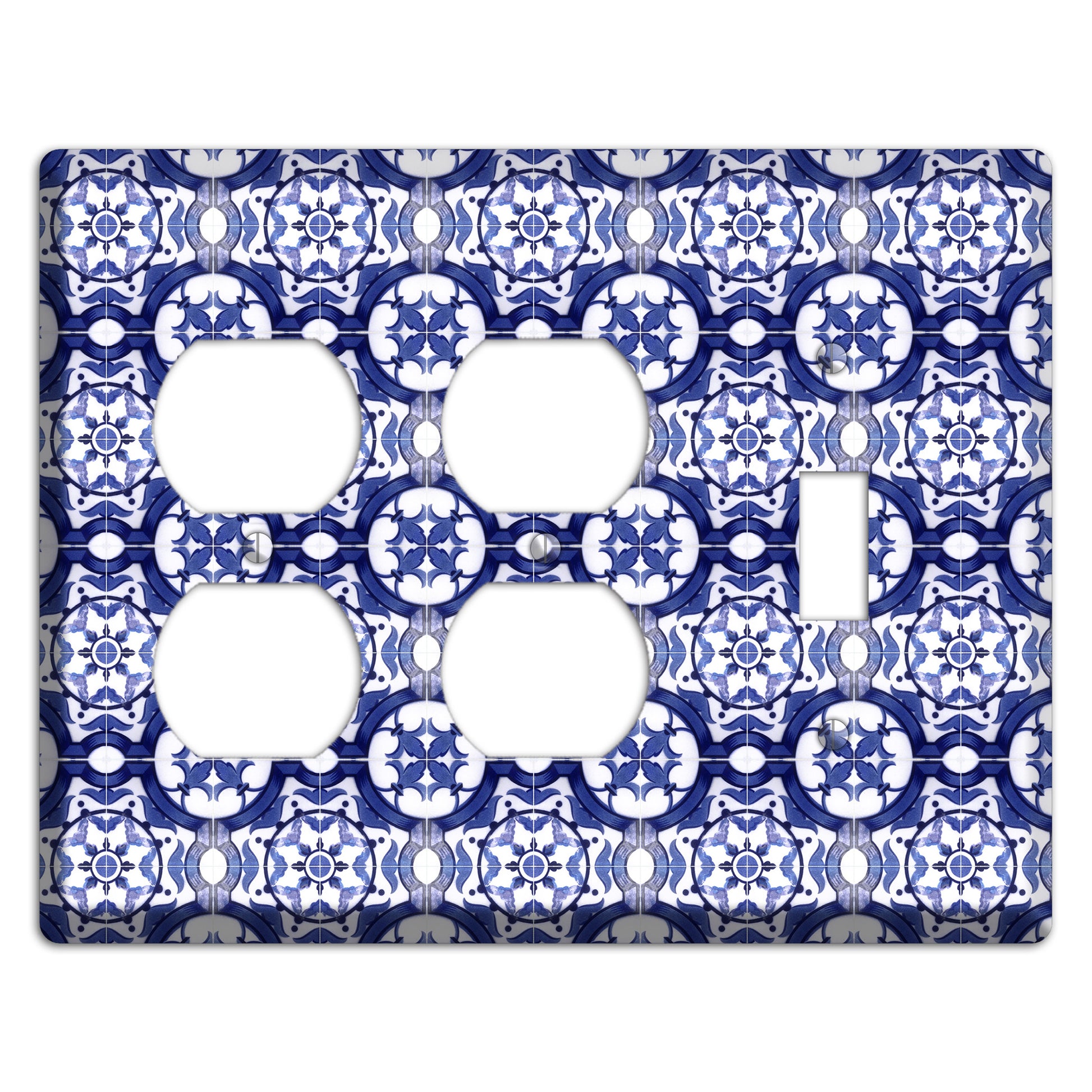 Tavira Tiles 10 2 Duplex / Toggle Wallplate