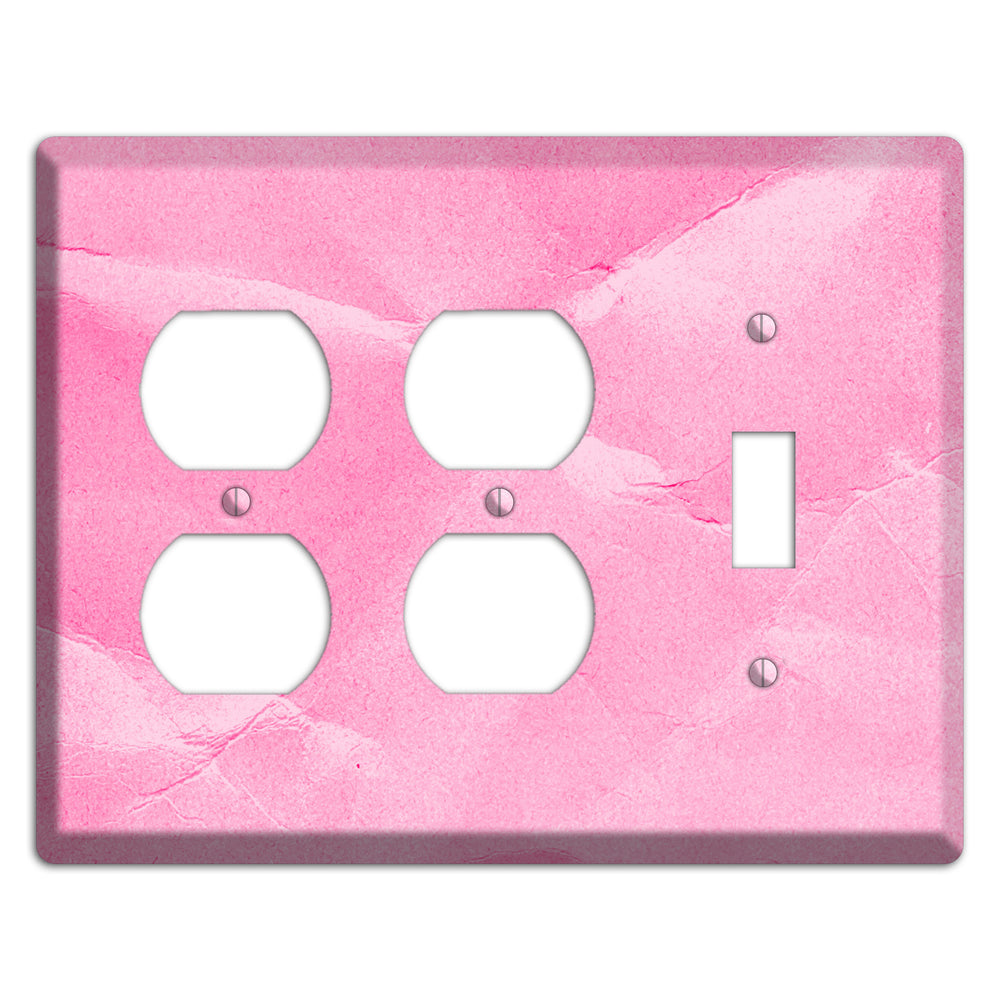 Carnation Pink Texture 2 Duplex / Toggle Wallplate