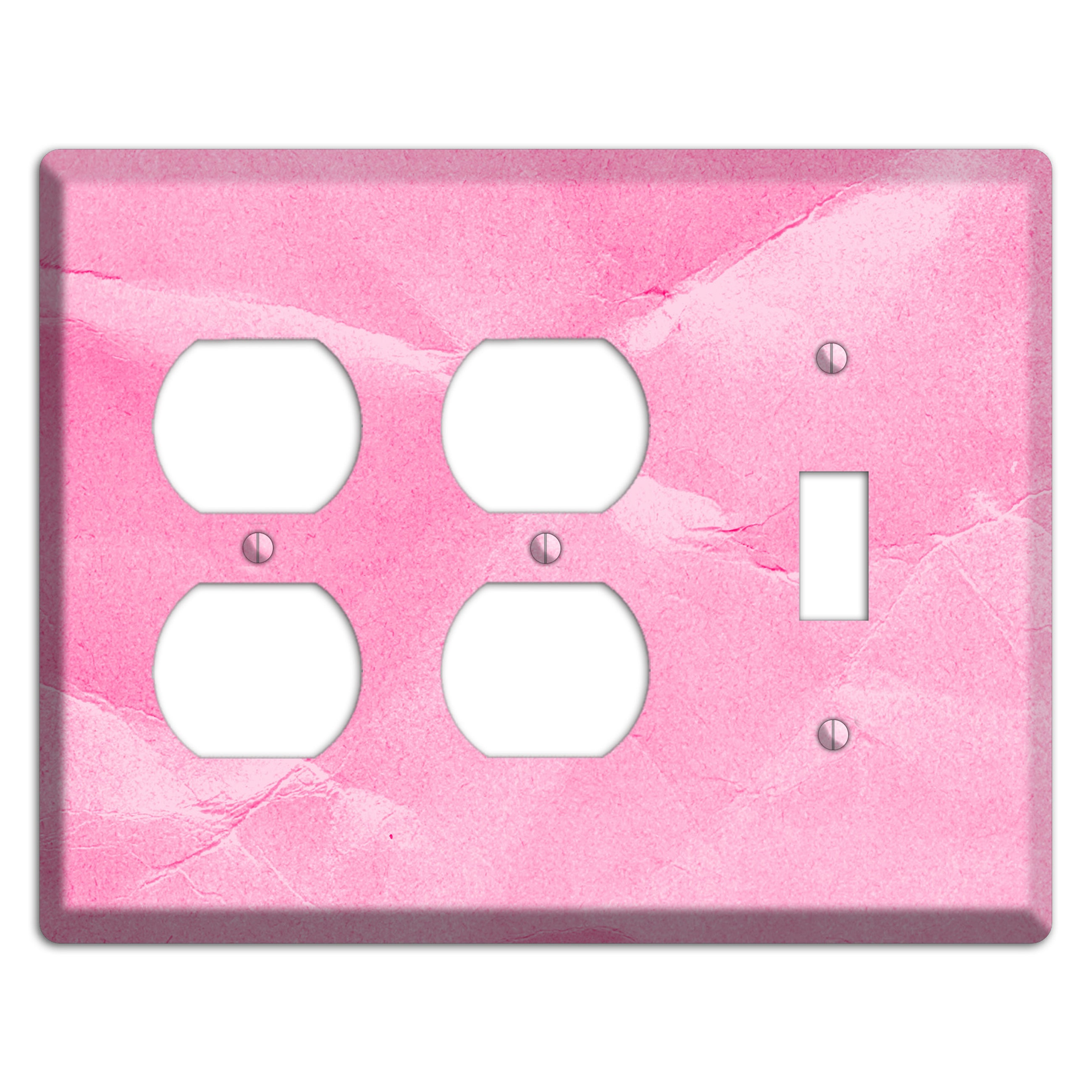 Carnation Pink Texture 2 Duplex / Toggle Wallplate