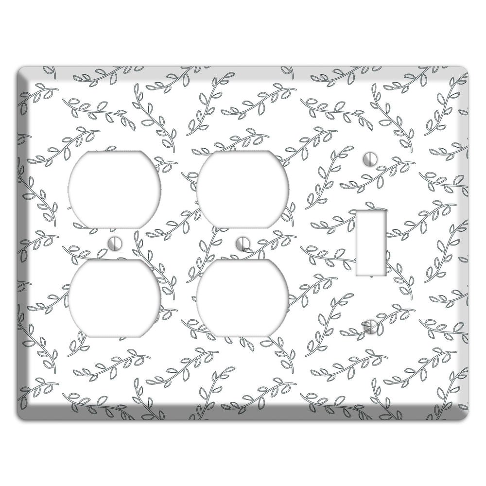 Leaves Style CC 2 Duplex / Toggle Wallplate