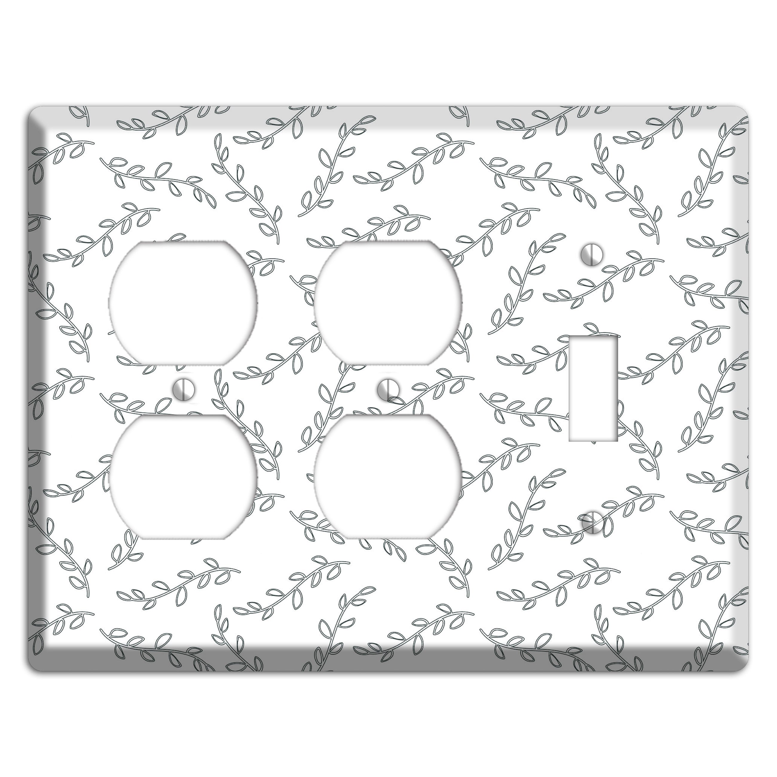 Leaves Style CC 2 Duplex / Toggle Wallplate