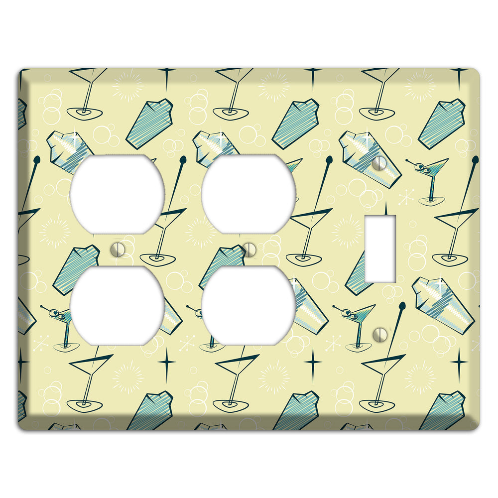 Retro Cocktails Lime 2 Duplex / Toggle Wallplate