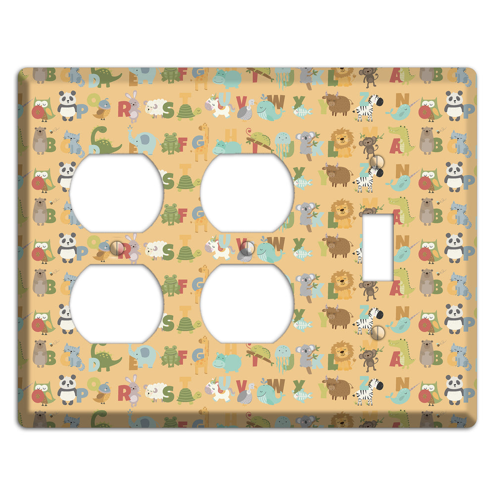 Animal Alphabet 1 2 Duplex / Toggle Wallplate