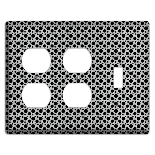 Small and Tiny Polka Dots Stainless 2 Duplex / Toggle Wallplate
