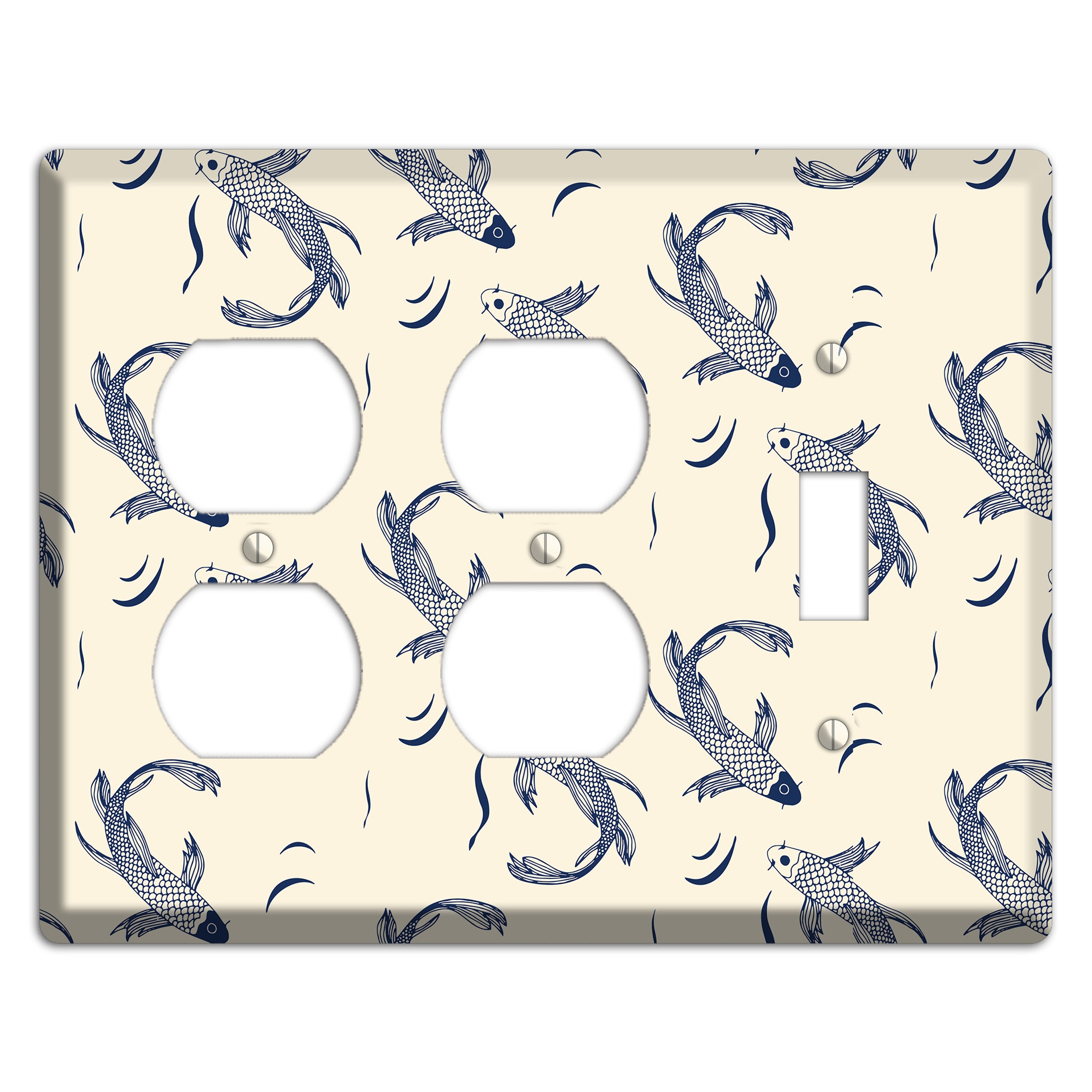 Koi Pond 1 2 Duplex / Toggle Wallplate