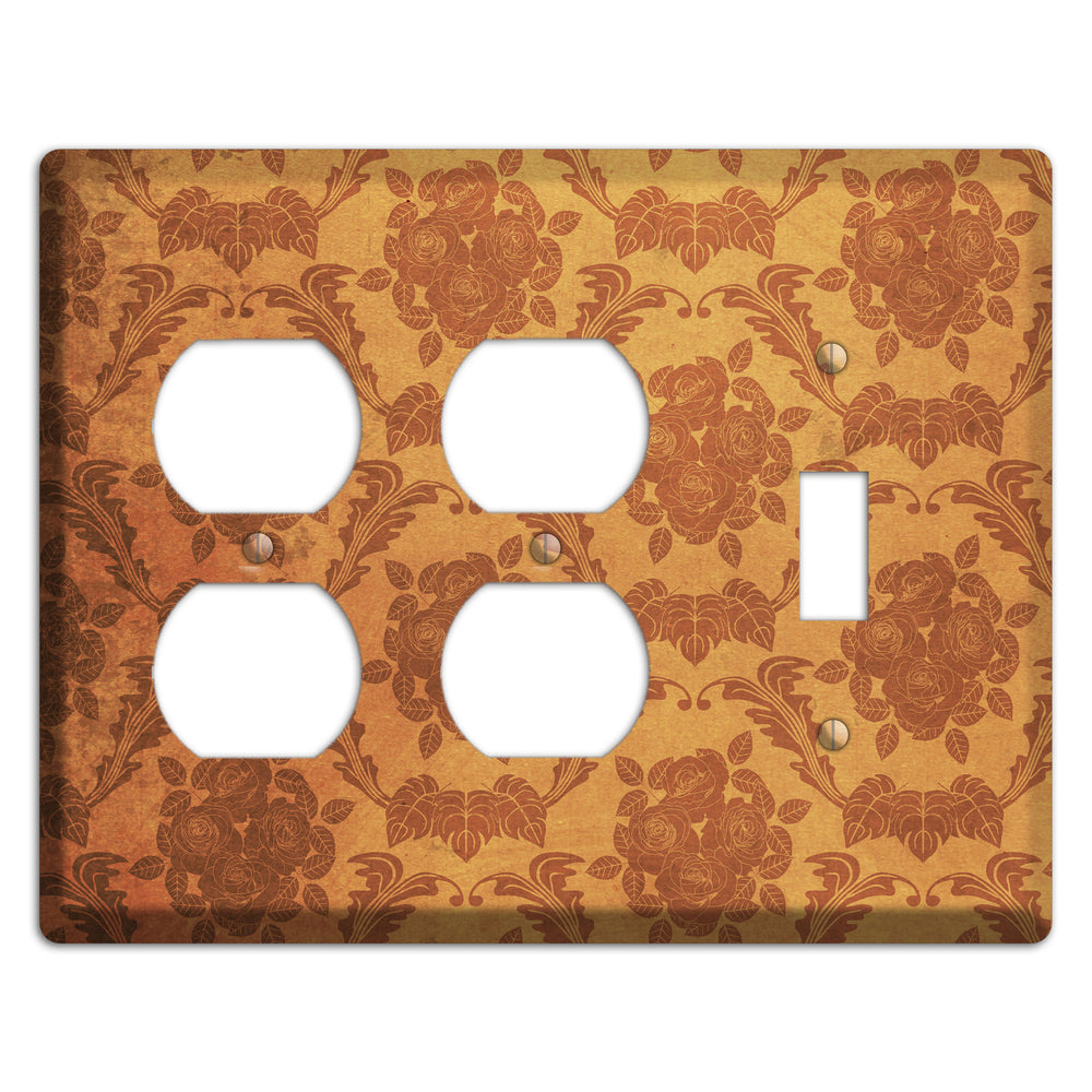 Cape Pallisar Vintage Rose Damask 2 Duplex / Toggle Wallplate