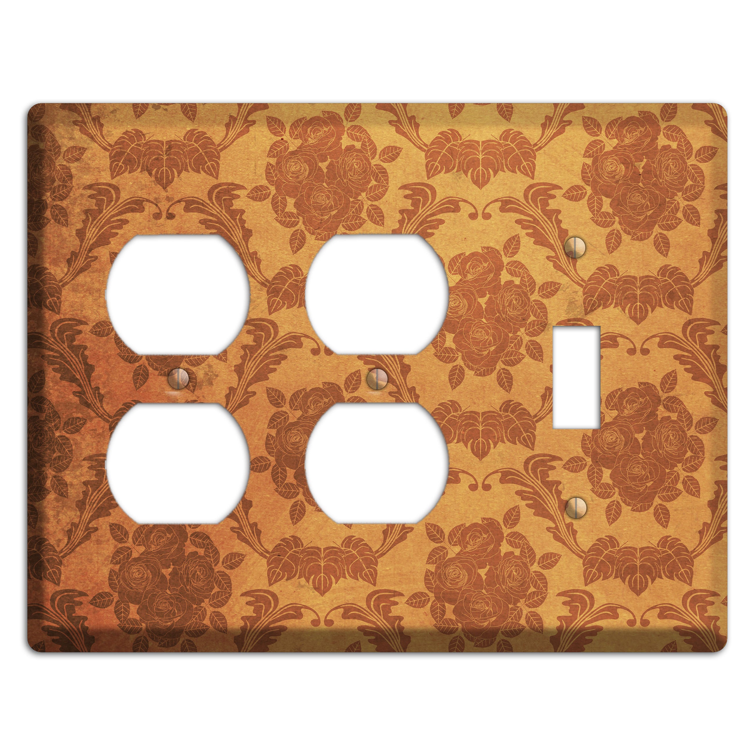 Cape Pallisar Vintage Rose Damask 2 Duplex / Toggle Wallplate